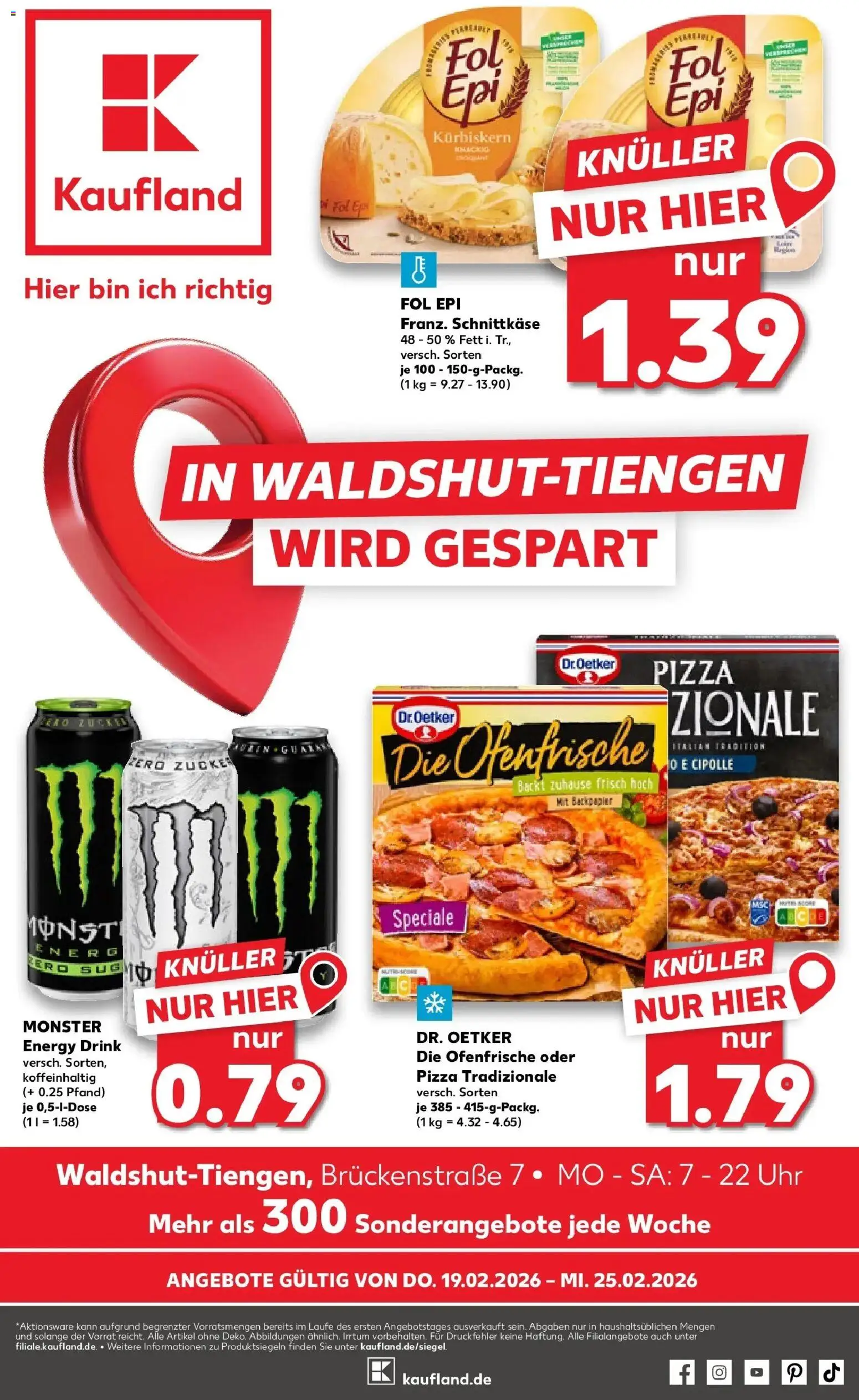 Kaufland prospekt Waldshut-Tiengen	 – gültig ab 19.02.2026 | Seite: 9 | Produkte: Energy, Ofenfrische, Monster, Zucker