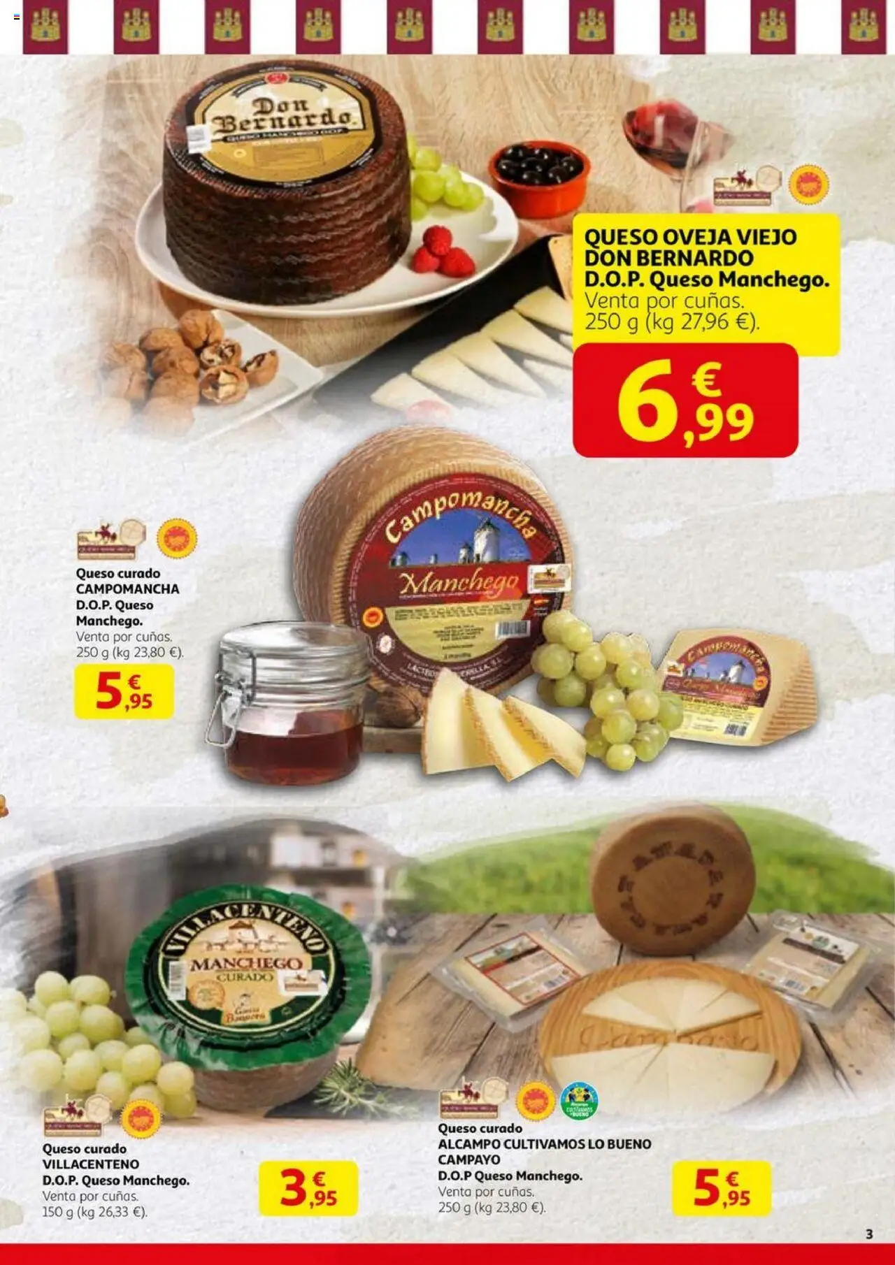 Alcampo - Castilla La Mancha auténtica por naturaleza │ válido desde el 06.10.2025 | Página: 3 | Productos: Queso