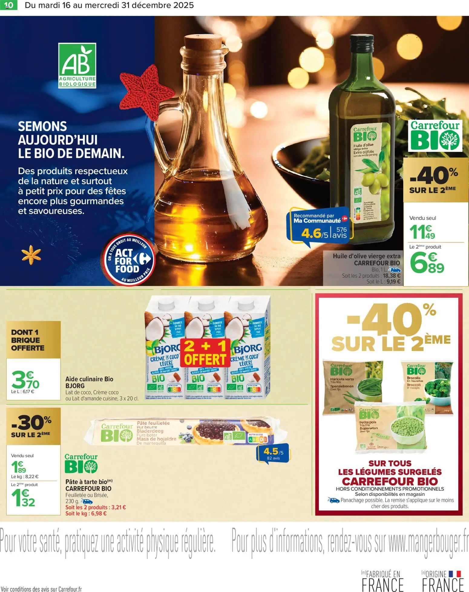 {H1} | Page: 12 | Produits: Lait d'amande, Huile D'olive, Base, Pois