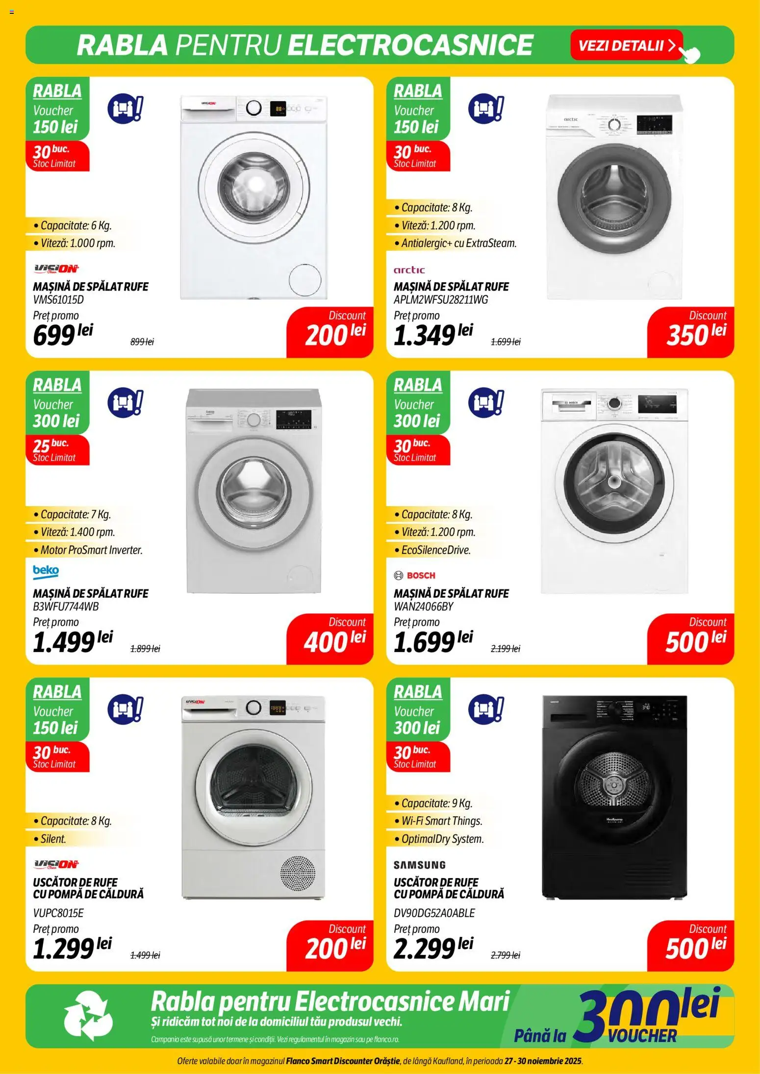 Noul catalog Flanco – valabil de la 27.11.2025 | Pagină: 4 | Produse: Mașină De Spălat, Uscător
