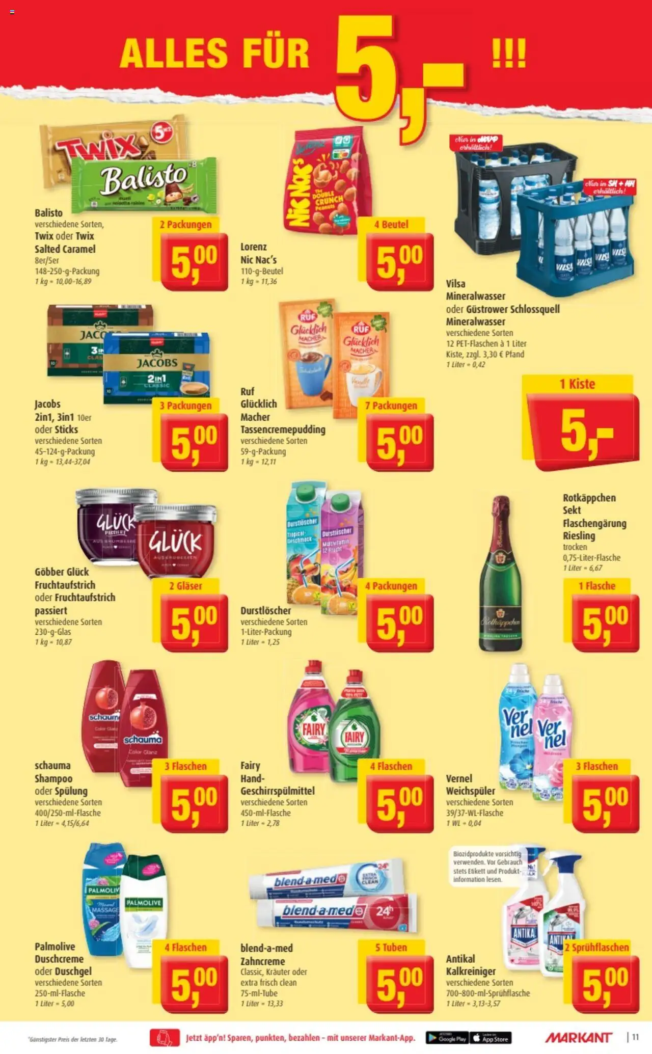 Markant Prospekt 	 – gültig ab 08.09.2025 | Seite: 11 | Produkte: Durstloscher, Spülung, Duschgel, Weichspüler