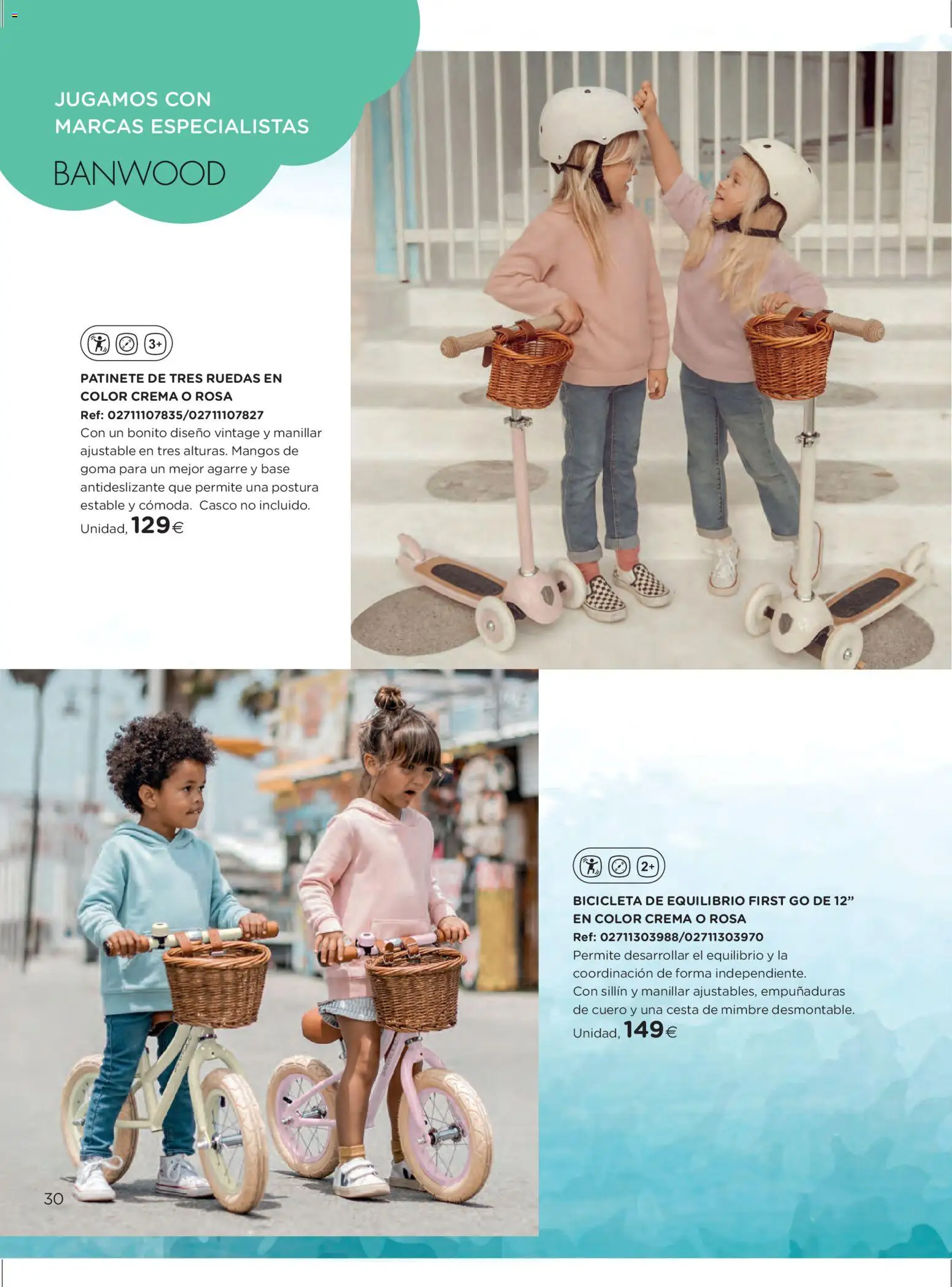 El Corte Inglés ofertas │ válido desde el 27.10.2025 | Página: 30 | Productos: Patinete, Cesta de mimbre, Crema, Cesta