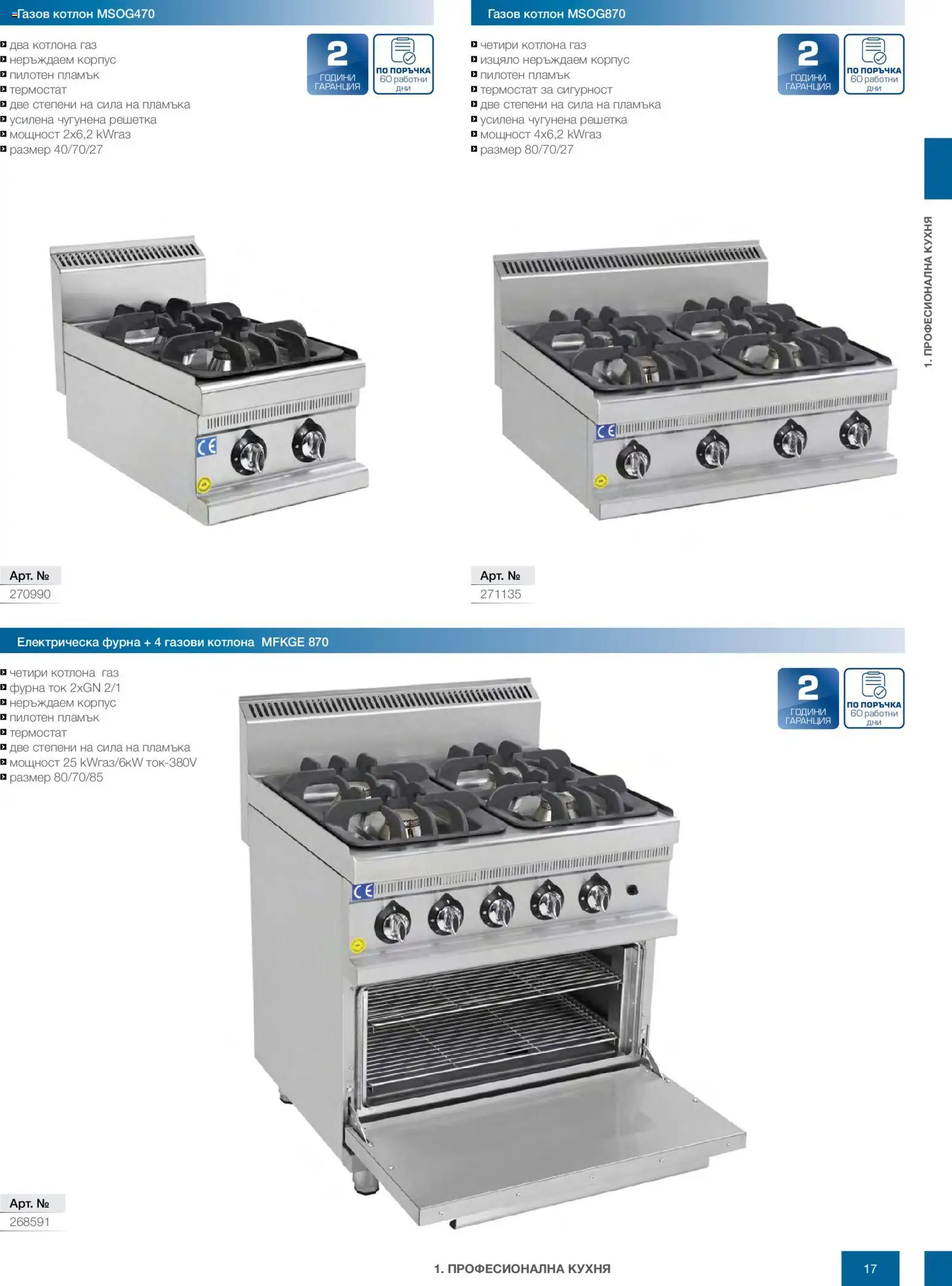 {H1} | Страница: 17 | Продукти: Котлон, Фурна, Решетка