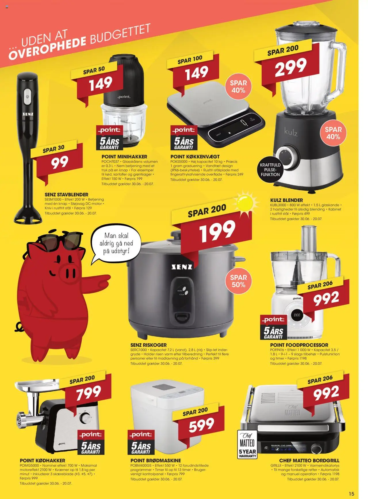 Punkt1 Tilbudsavis gyldig fra 30.06.2025 | Side: 15 | Produkter: Ris, Kartofler, Foodprocessor, Køkkenvægt