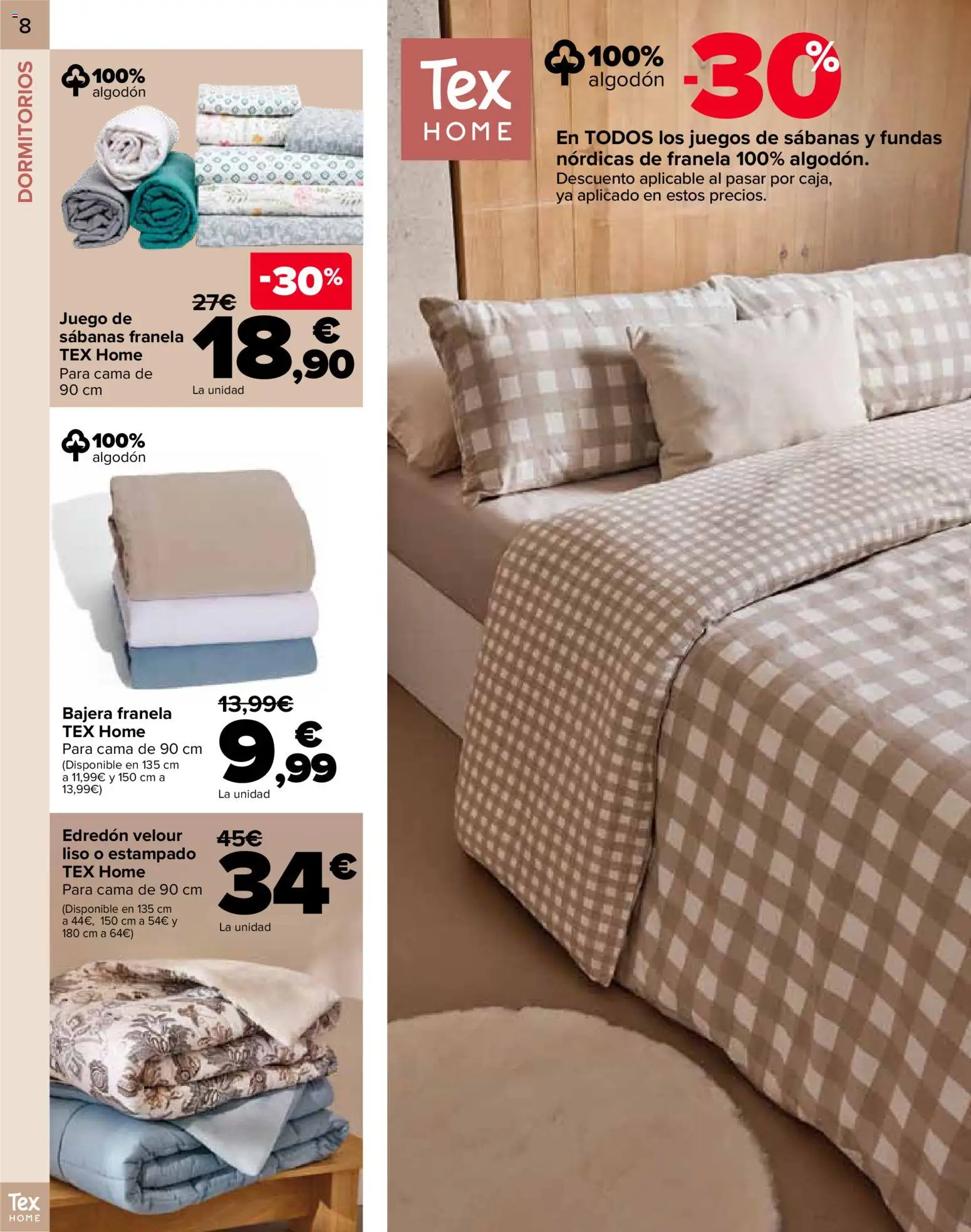 Carrefour folleto │ válido desde el 09.01.2026 | Página: 8 | Productos: Edredón, Juego de sábanas, Cama