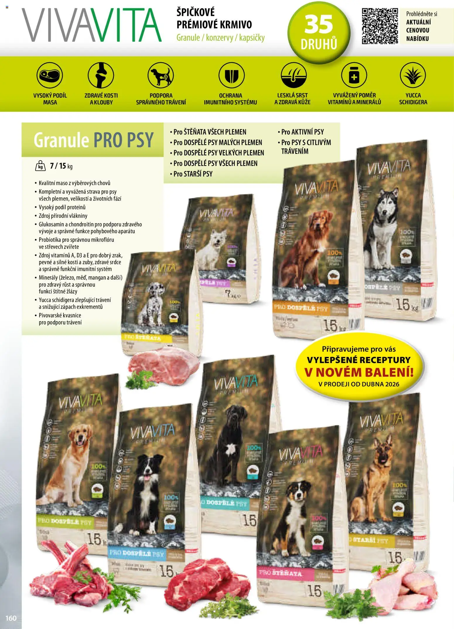 Mountfield katalog od 02.04.2026 | Strana: 160 | Produkty: Granule, Probiotika, Minerály, Maso