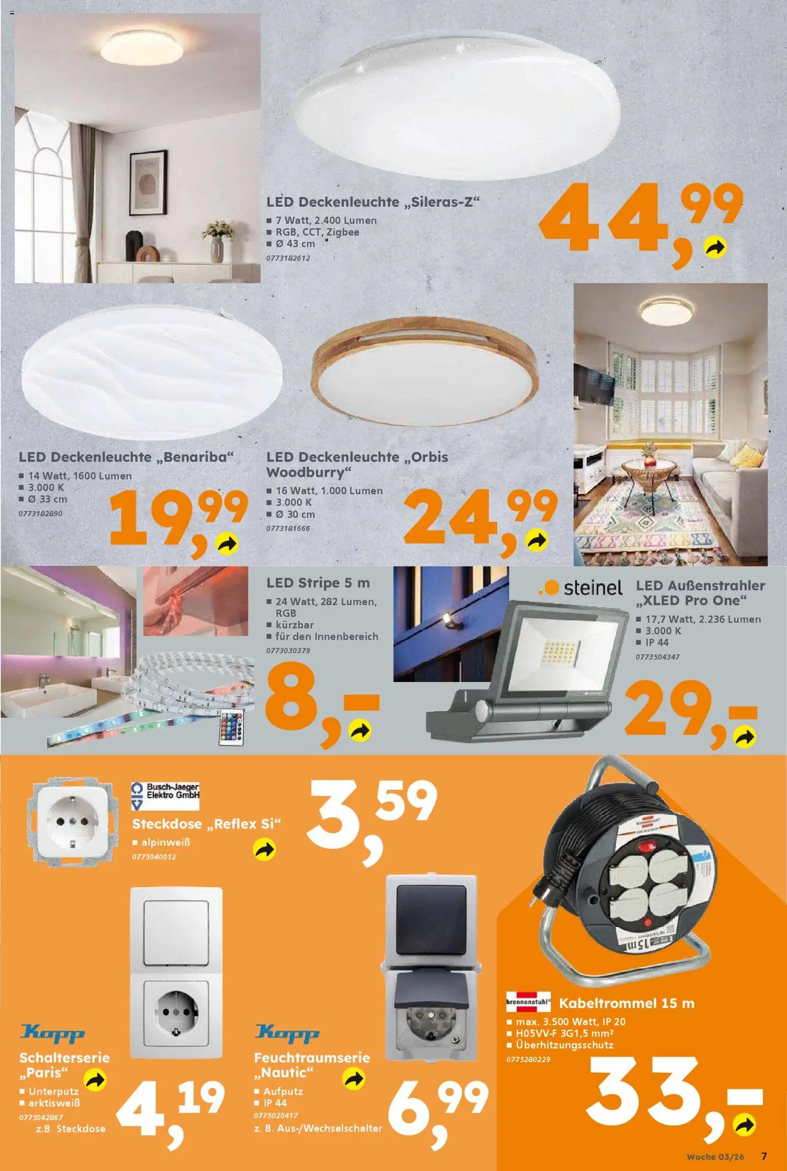 Globus Baumarkt prospekt Zweibrücken	 – gültig ab 11.01.2026 | Seite: 7 | Produkte: Steckdose