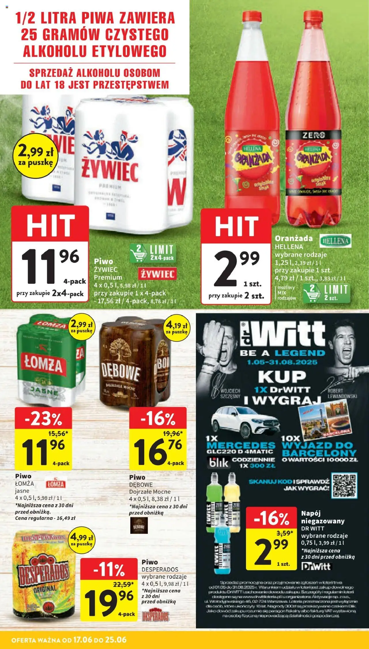 Intermarche Gazetka od 17.06.2025 | Strona: 22 | Produkty: Oranżada hellena, Piwo Desperados, Piwo