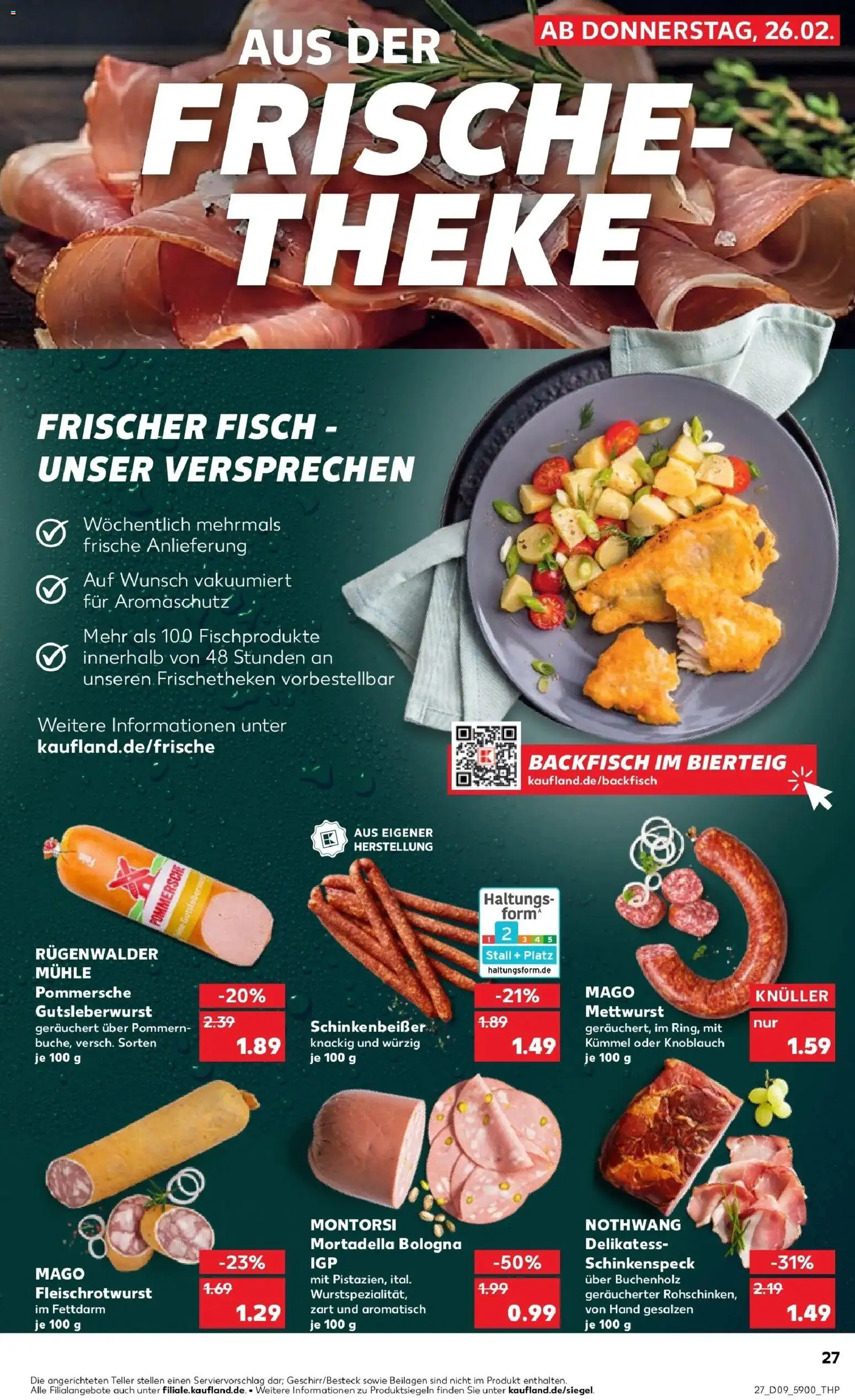 Kaufland prospekt Herzberg (Elster)	 – gültig ab 26.02.2026 | Seite: 27 | Produkte: Mühle, Theke, Fisch, Knoblauch