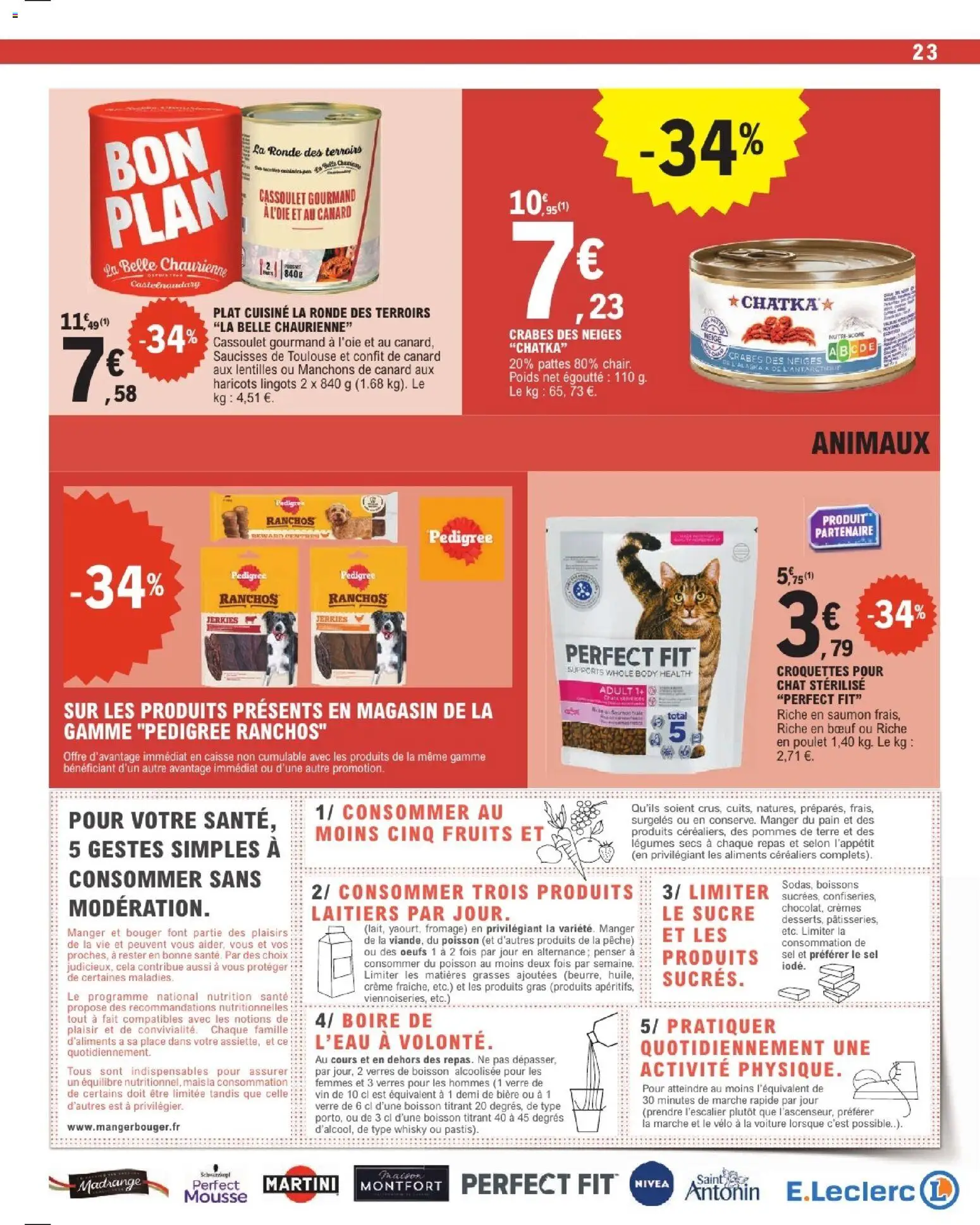 {H1} | Page: 23 | Produits: Mais, Sel, Poisson, Croquettes pour chat