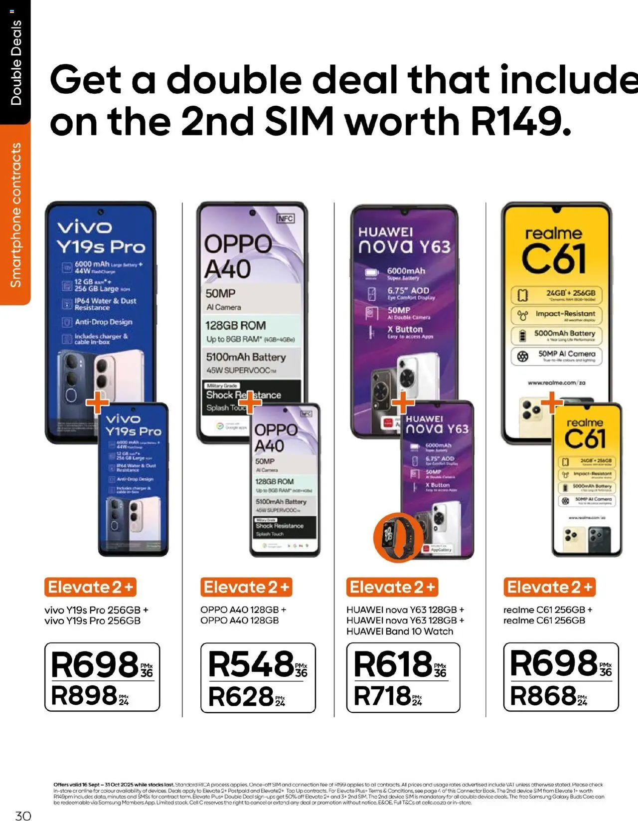 New Cell C catalogue – valid from 16.09.2025 | Page: 30 | Products: Watch, Connector, Box, Water