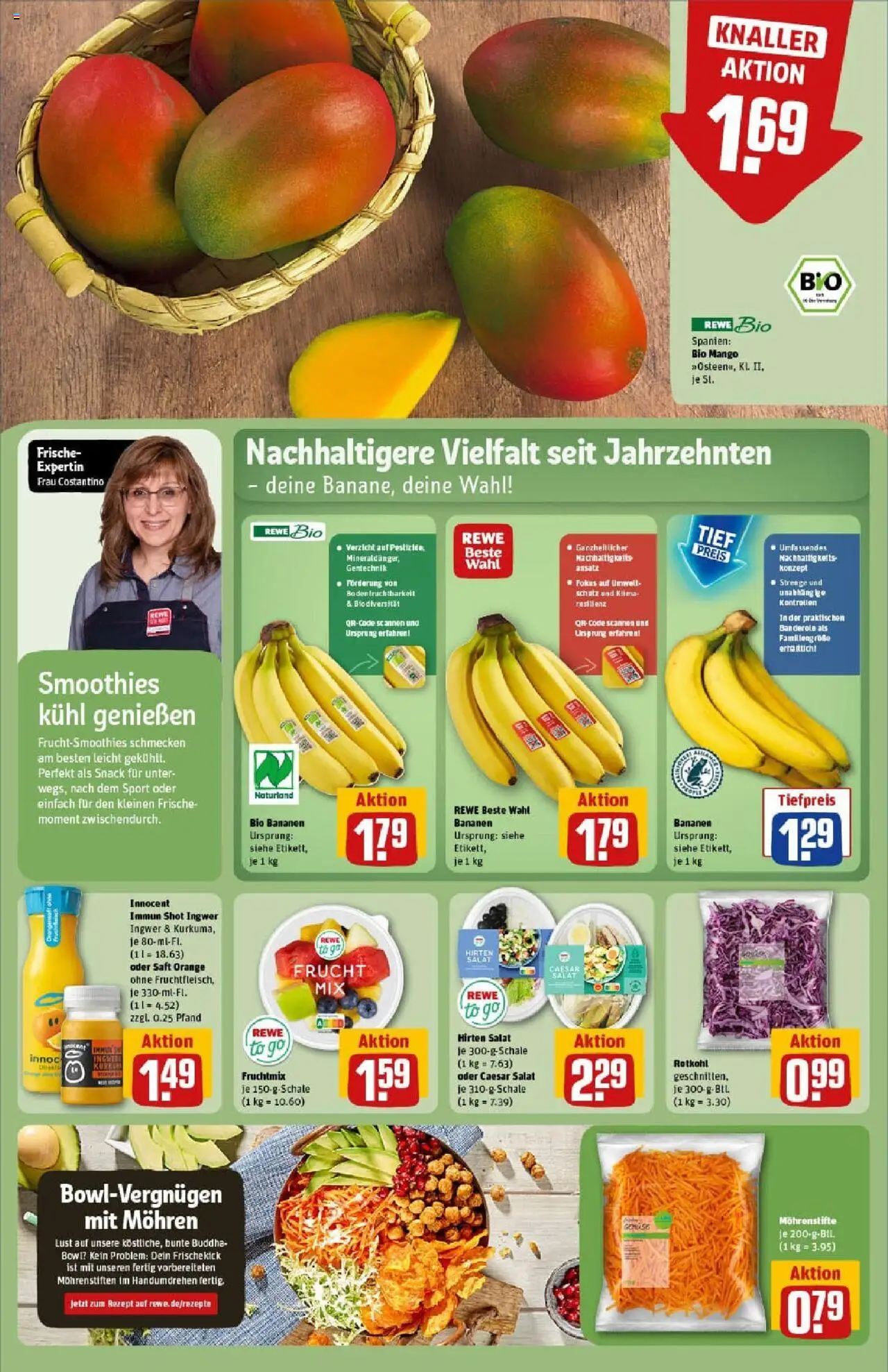 Rewe prospekt Bergneustadt	 – gültig ab 28.09.2025 | Seite: 10 | Produkte: Mohren, Mango, Saft, Salat