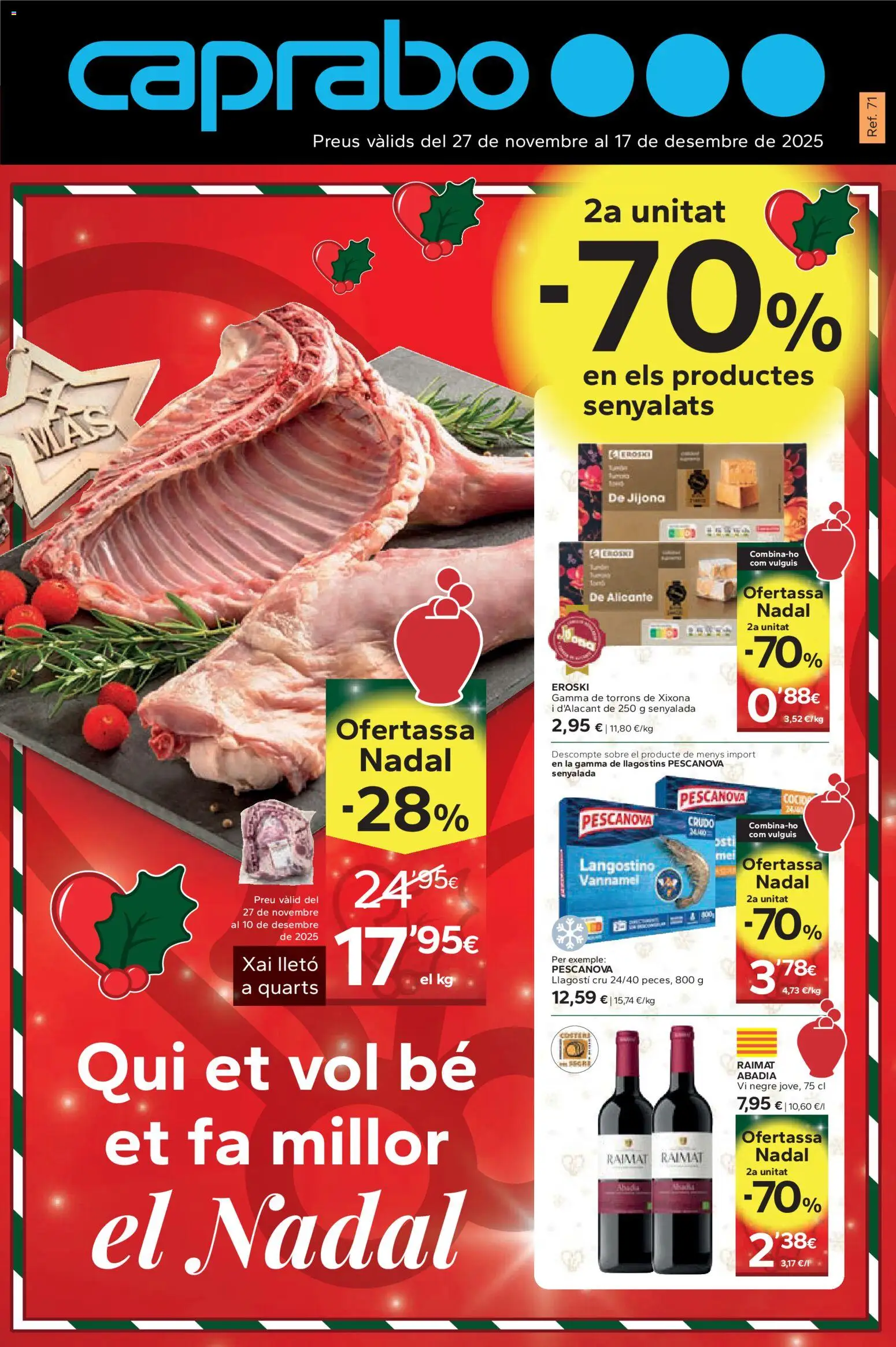 Caprabo folleto │ válido desde el 27.11.2025 | Página: 1 | Productos: Langostino