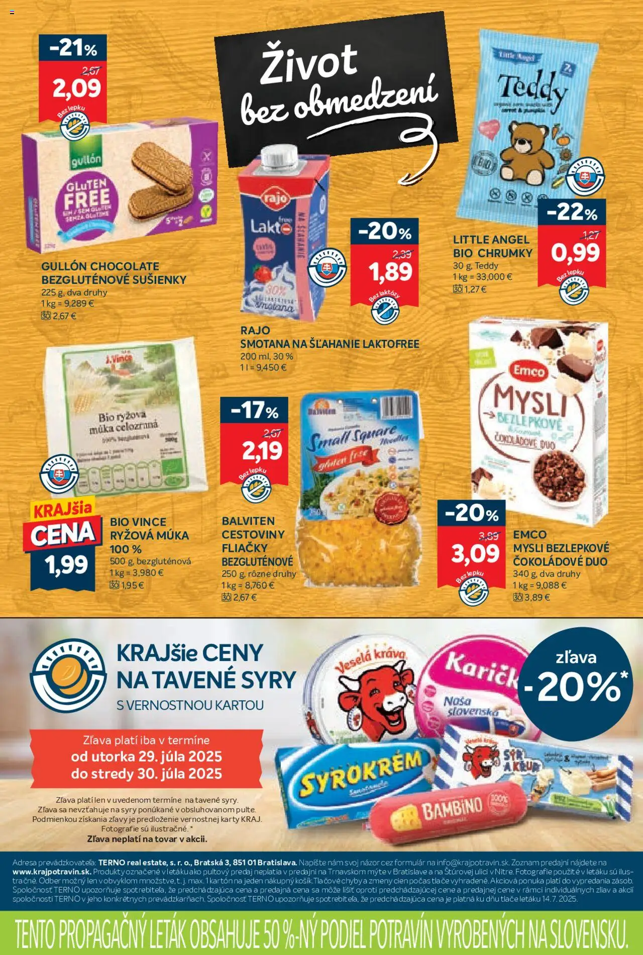 Kraj leták │ platný od 24.07.2025 | Strana: 14 | Produkty: Cestoviny, Smotana, Múka, Smotana na šľahanie