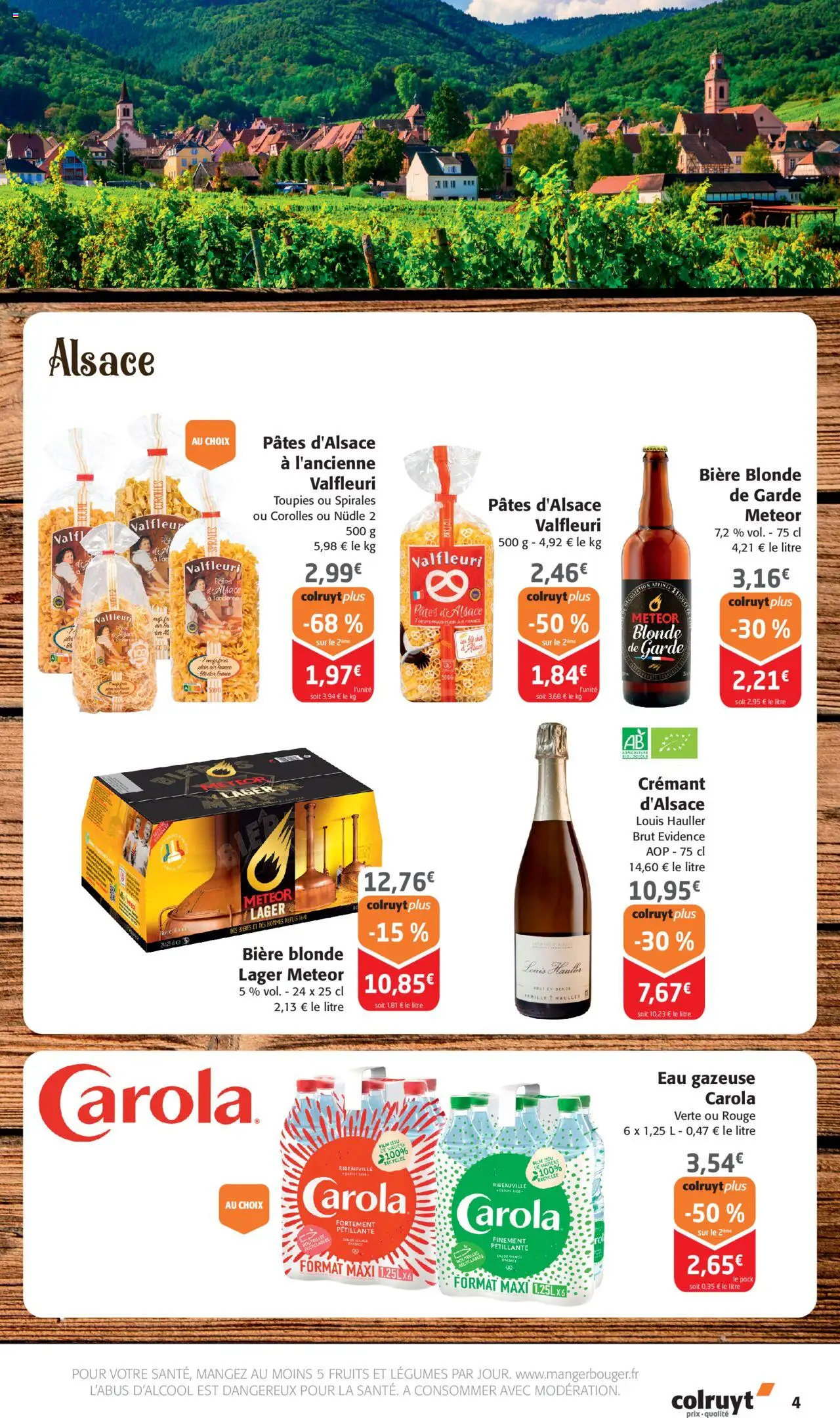  | Page: 4 | Produits: Bière blonde, Œufs, Bière, Pâtes