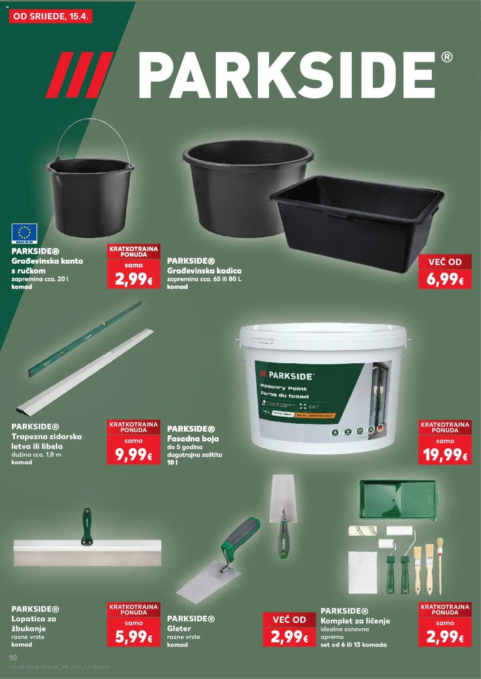 Kaufland katalog | vrijedi od 15.04.2026 | Stranica: 10 | Proizvodi: Lopatica, Parkside