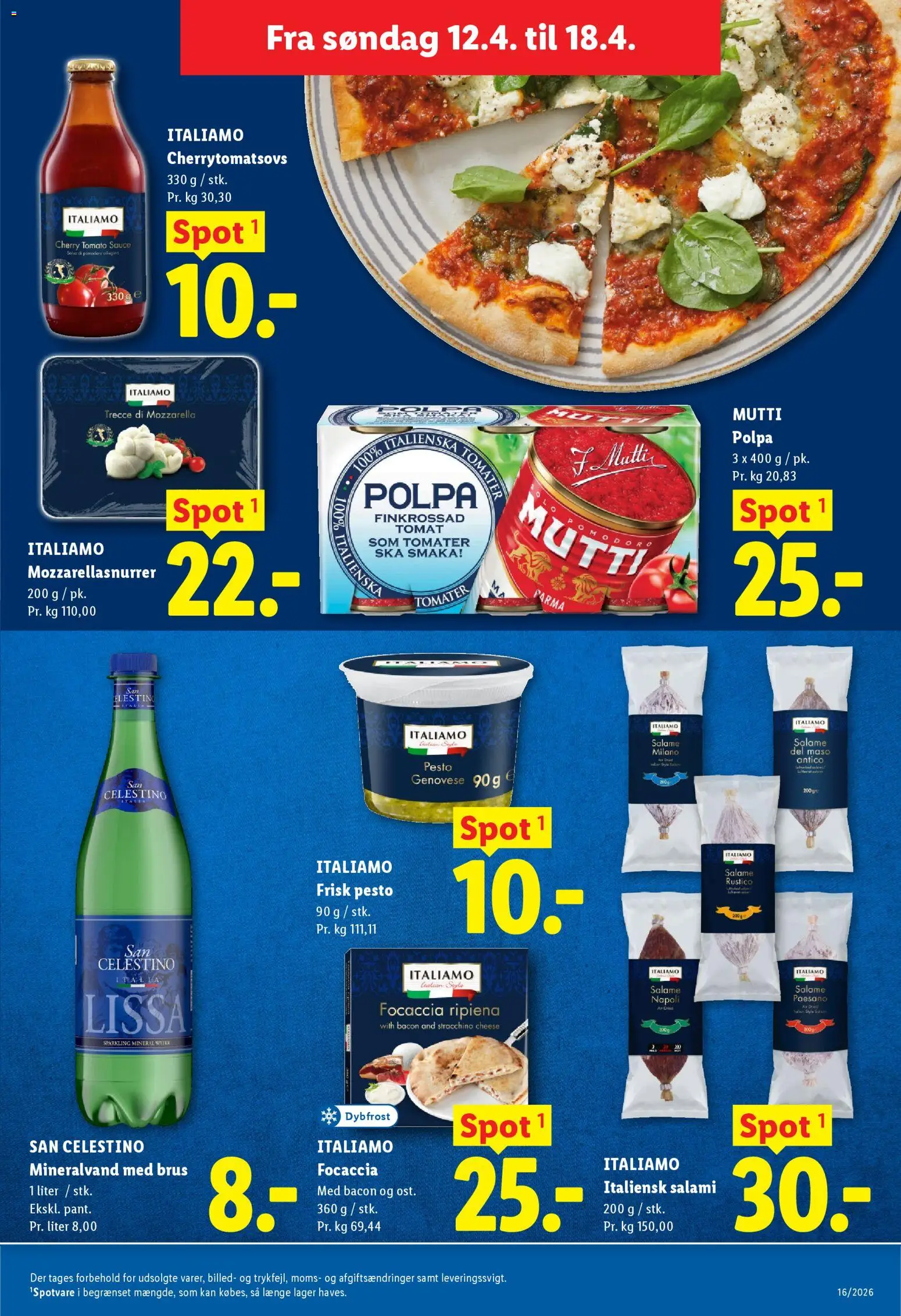 Lidl tilbudsavis – gyldig fra 12.04.2026 | Side: 9 | Produkter: Salami, Bacon, Cherry, Focaccia