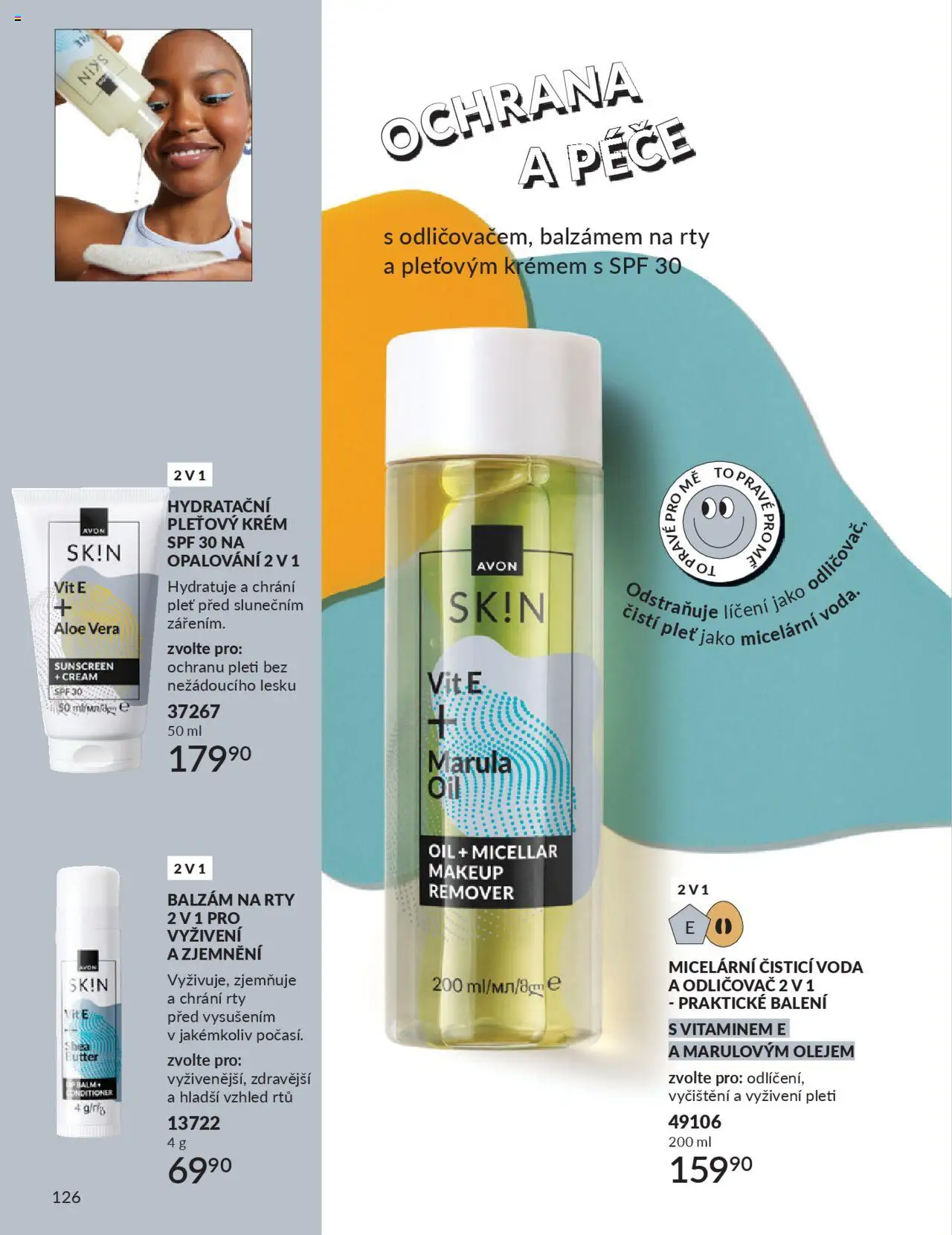 Avon katalog 9/2025 od 01.09.2025 | Strana: 128 | Produkty: Voda, Makeup, Balzám na rty, Aloe vera