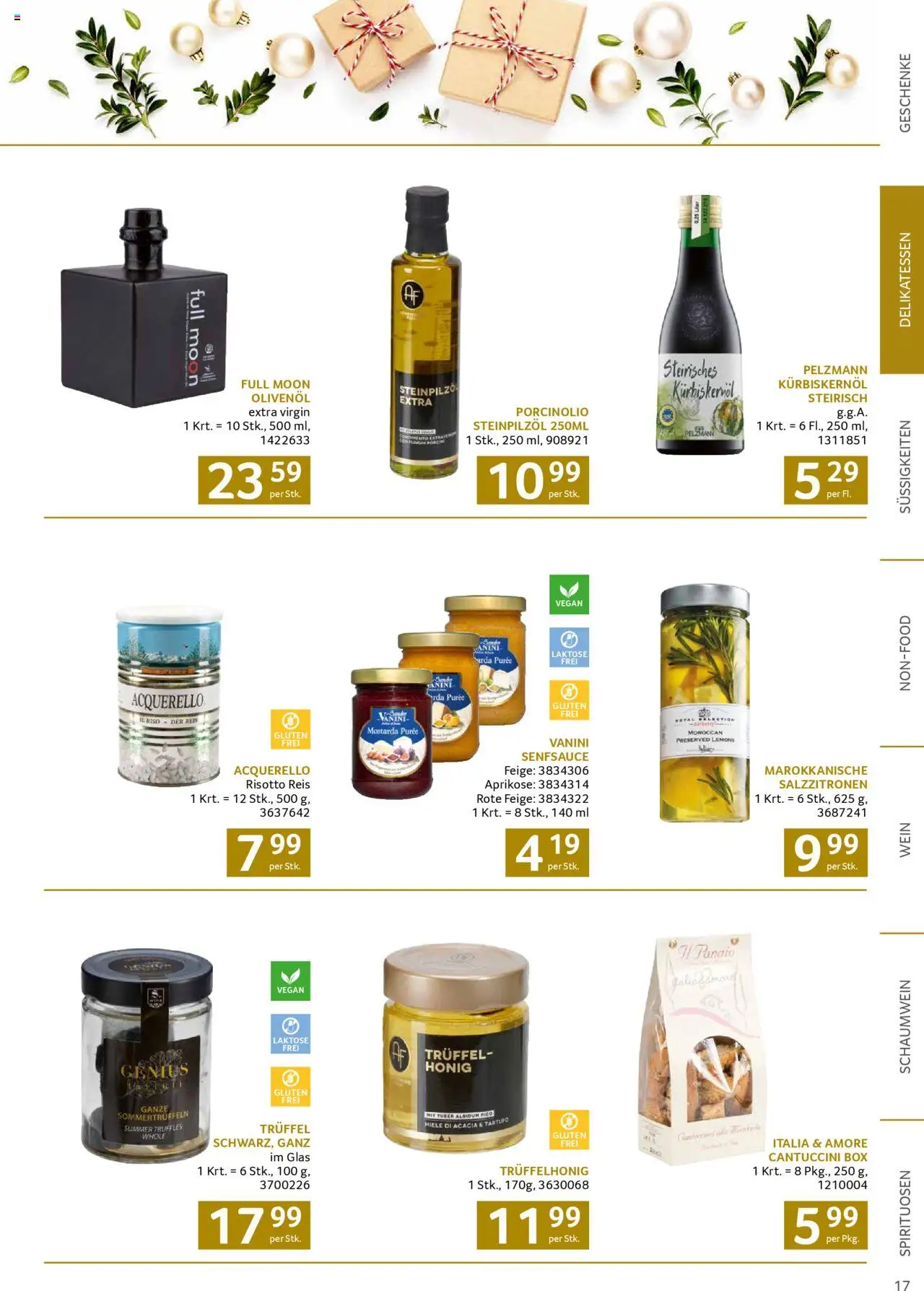 Transgourmet Weihnachtskatalog 2025 gültig ab 13.10.2025 | Seite: 17 | Produkte: Süßigkeiten, Box, Wein, Reis