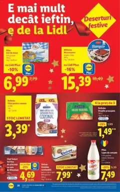 Ofertele Lidl valabile de la 15.12.2025 | Pagină: 28 | Produse: Masă, Lapte, Făină, Sare