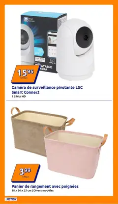Action - Prévisualisation de Action catalogue de la semaine 7 valide à partir de 11.02.2026 | Page: 4 | Produits: Poignées, Panier, Caméra, Camera de surveillance