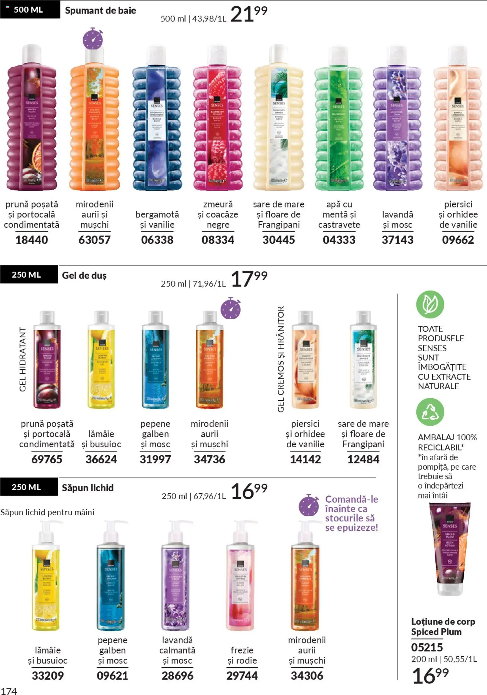 Noul catalog Avon – valabil de la 01.02.2026 | Pagină: 176 | Produse: Zmeură, Orhidee, Gel de duș, Săpun lichid