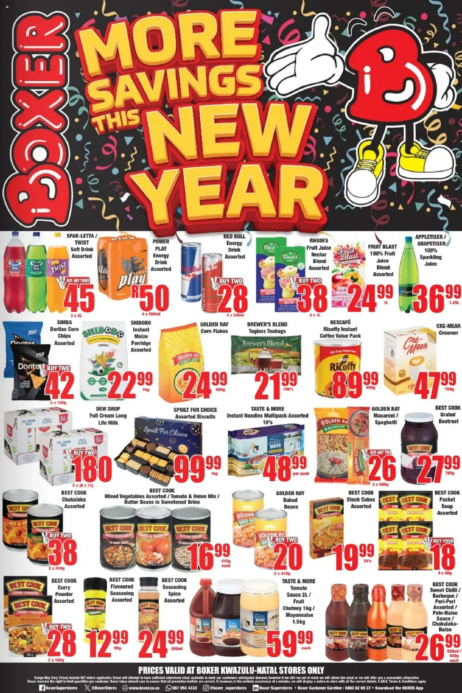 New Boxer catalogue – valid from 29.12.2025 | Page: 2 | Products: Milk, Creamer, Chips, Soup