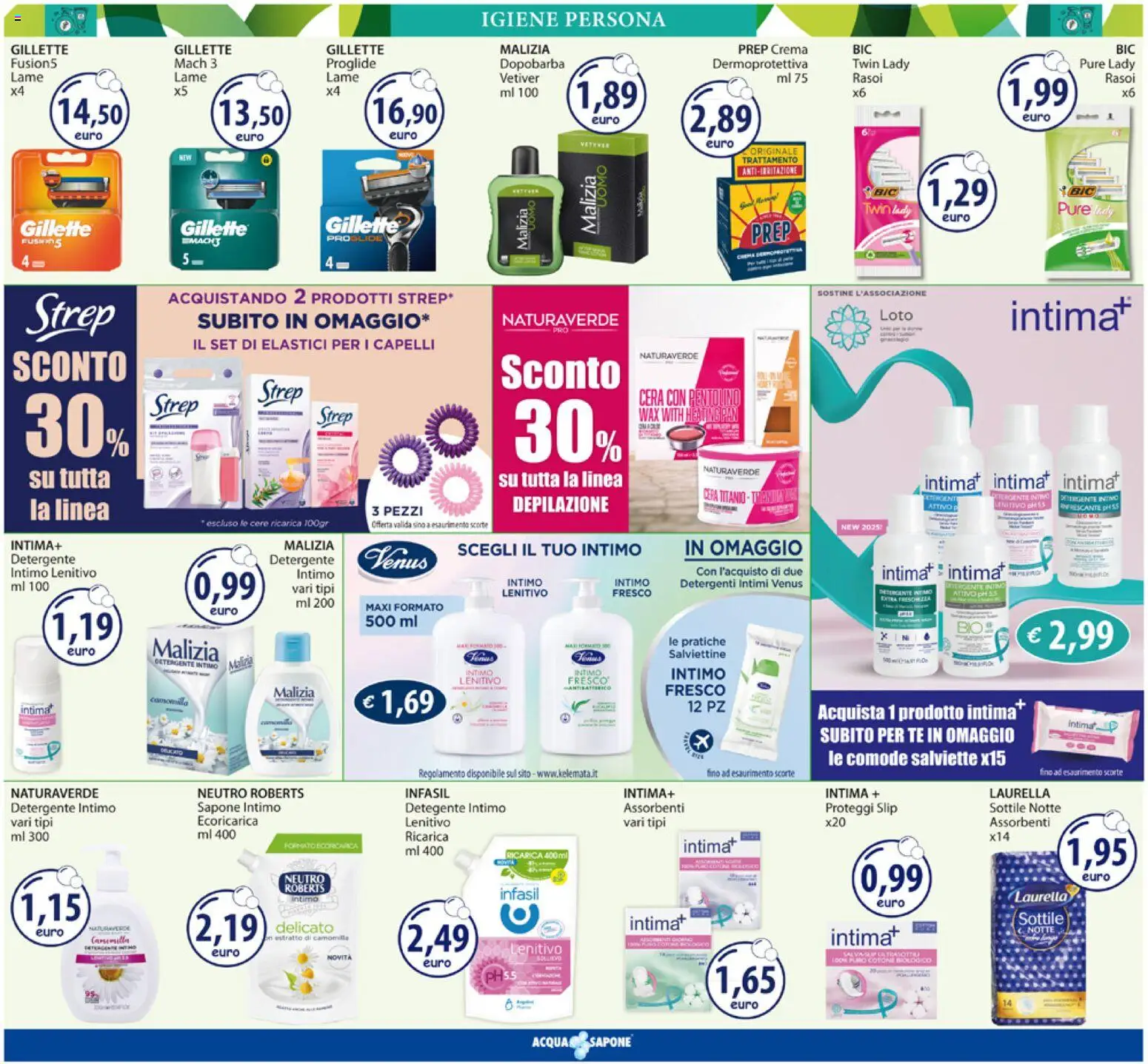 Volantino Acqua e Sapone del 17.11.2025 | Pagina: 11 | Prodotti: Dopobarba, Sapone, Intimo, Elastici