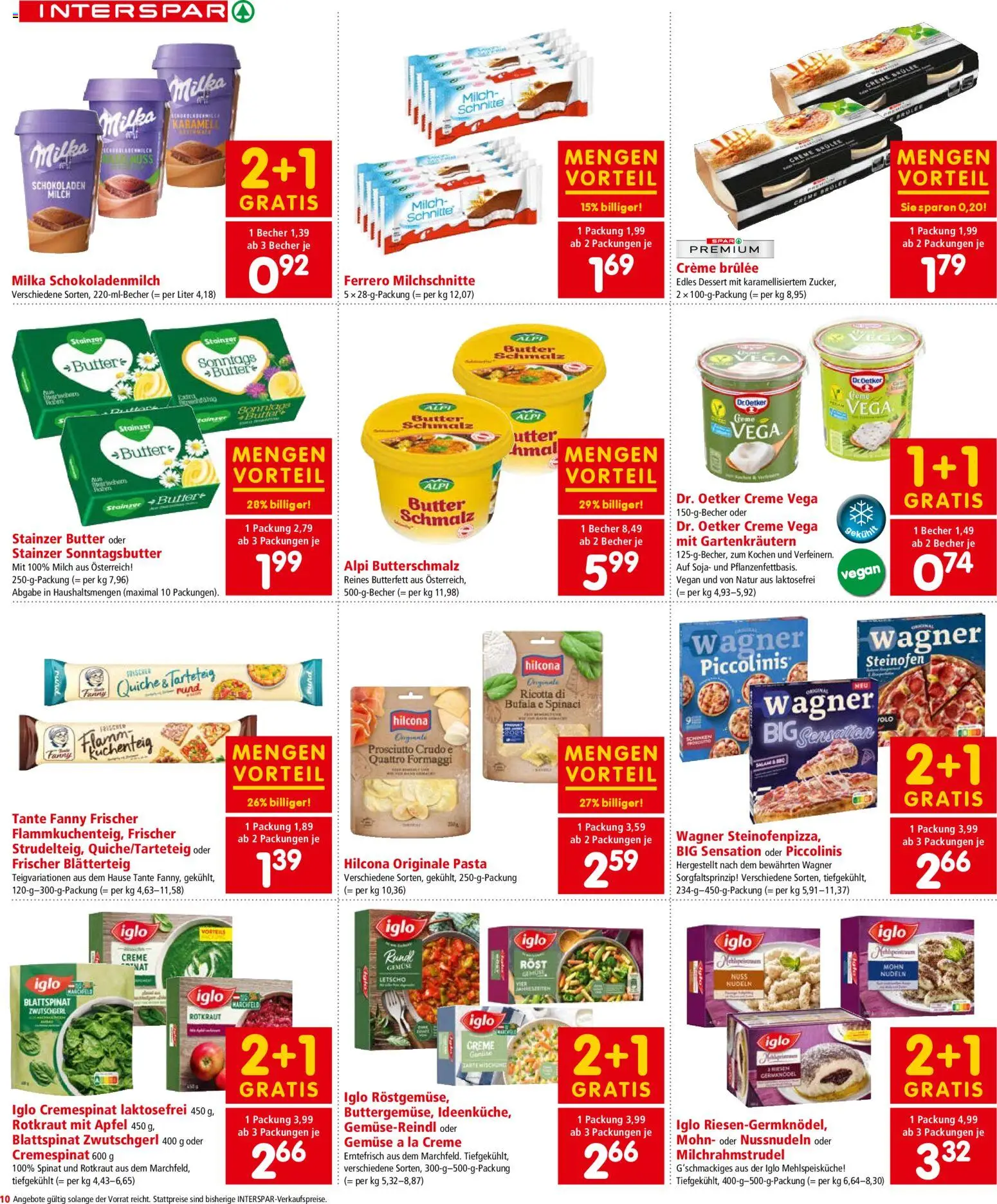 Interspar Flugblatt - Steiermark gültig ab 04.12.2025 | Seite: 10 | Produkte: Eis, Pfirsich, Hajdina liszt, Fisch