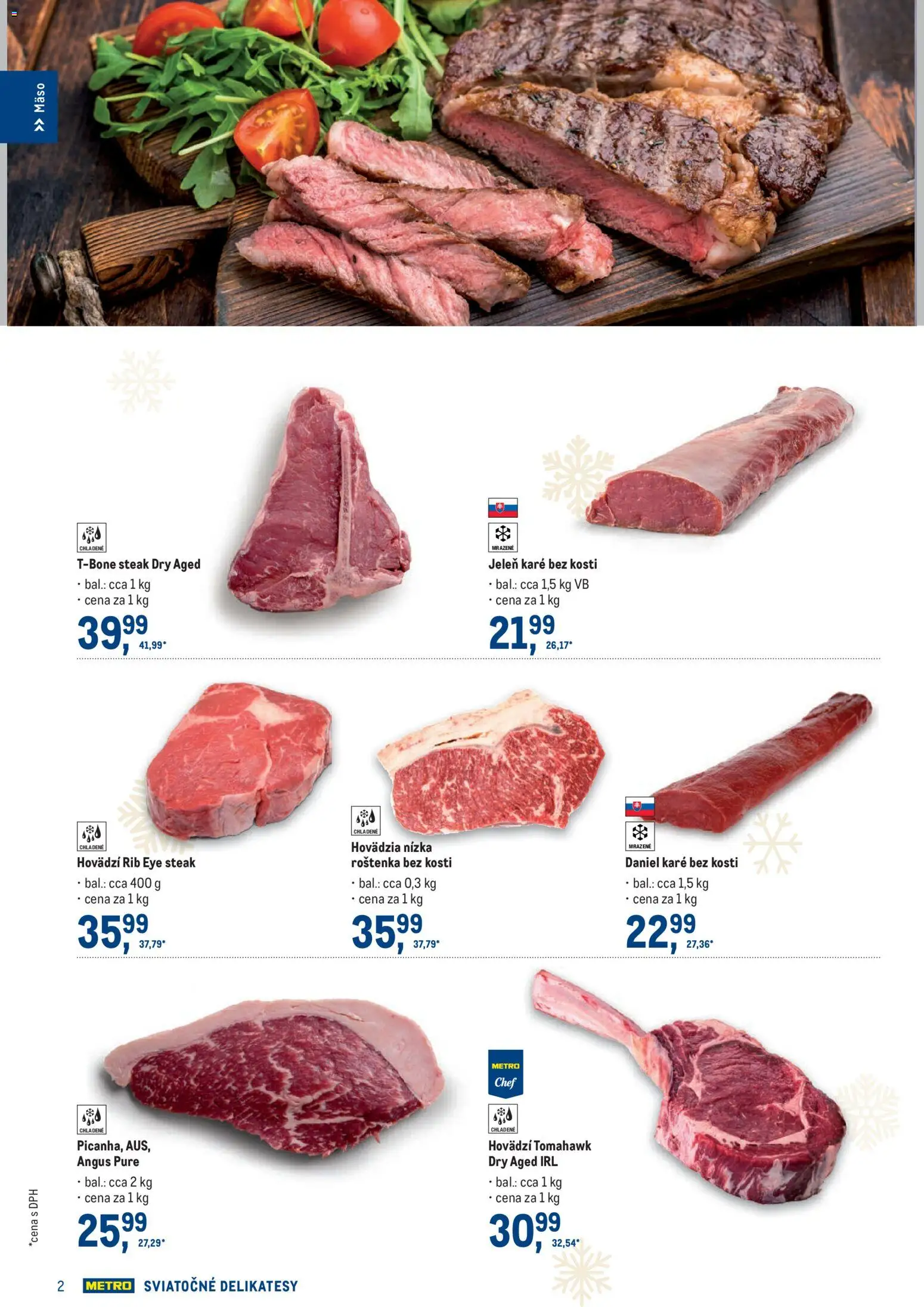 Nové Metro akcie – leták je platný od 19.11.2025 | Strana: 2 | Produkty: Steak