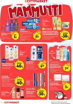 K-Citymarket-mainoslehti voimassa 08.12.2025 alkaen | Sivu: 4 | Tuotteet: Shampoo, Meikinpoistoaine, Antiperspirantti, Seerumi