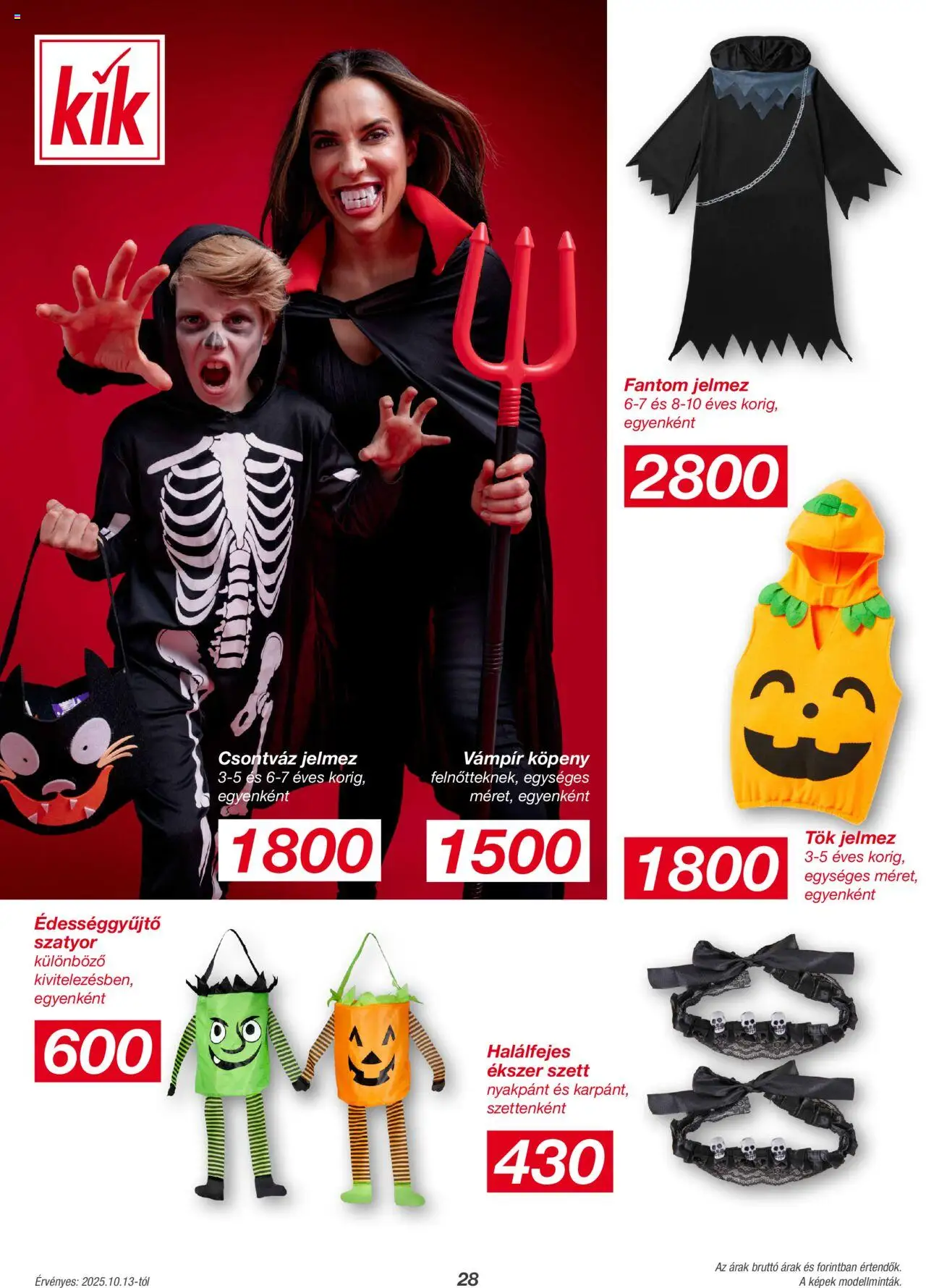 Kik akciós ujság - amely érvényes a következő dátumtól: 13.10.2025 | Oldal: 28 | Termékek: Tök