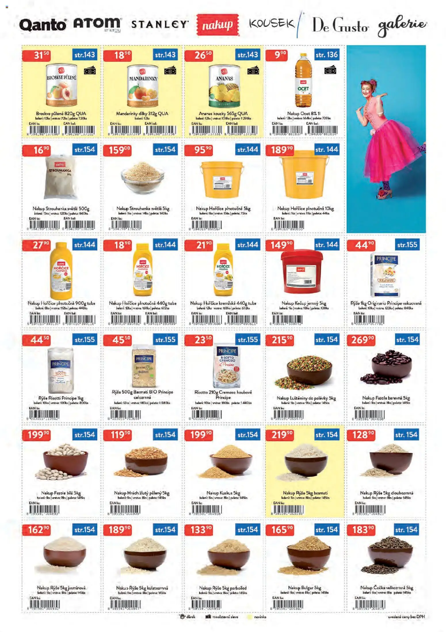 Astur & Qanto leták - Velkoobchod 05/2026 od 01.05.2026 | Strana: 8 | Produkty: Hrách, Ananas, Basmati, Strouhanka