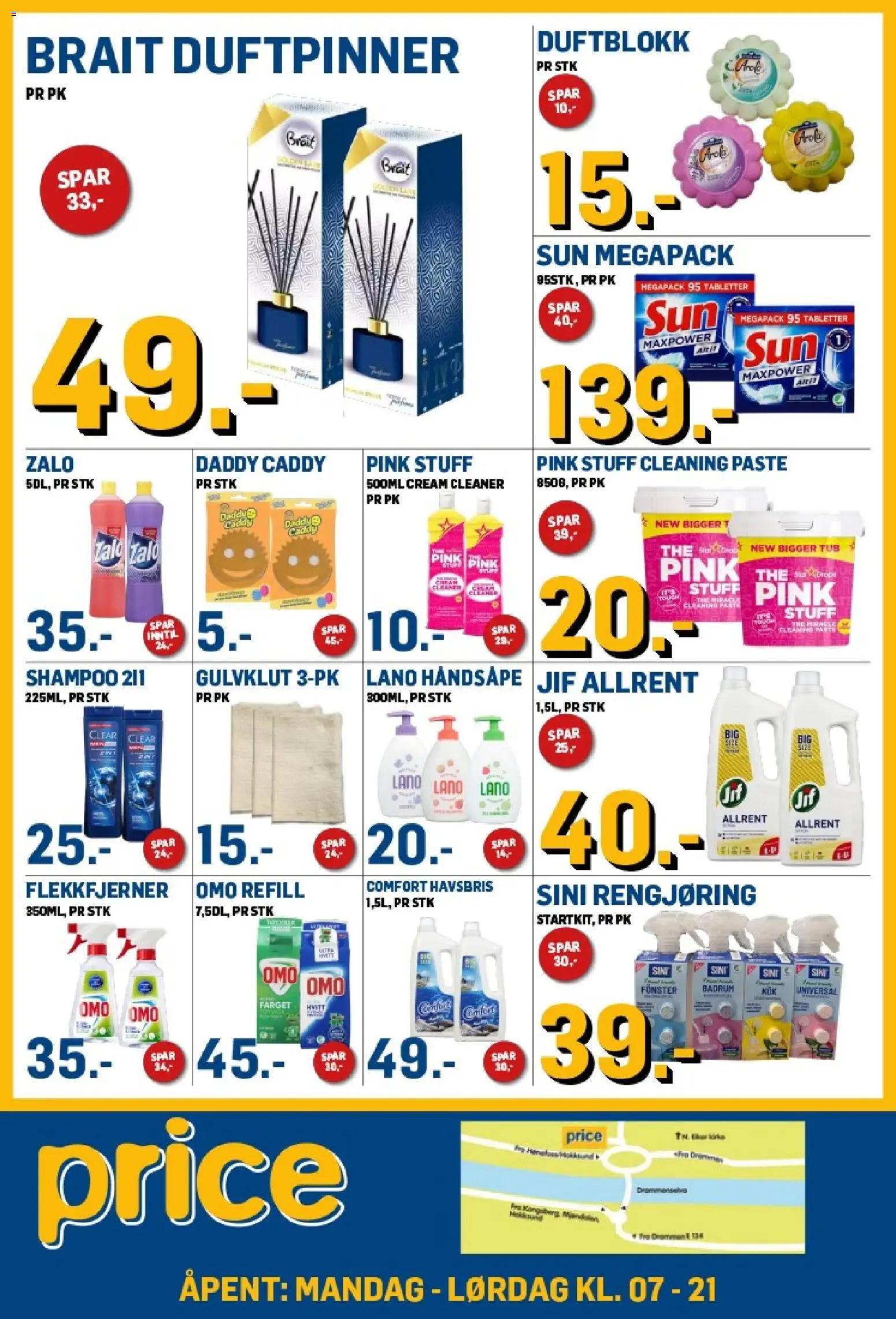 {H1} | Side: 8 | Produkter: Flekkfjerner, Håndsåpe, Shampoo, Duftpinner