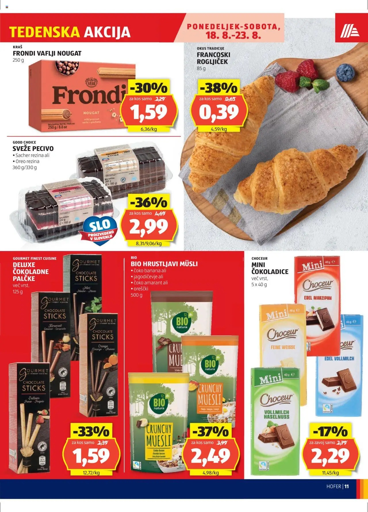 Hofer SI katalog | vrijedi od 14.08.2025 | Stranica: 11 | Proizvodi: Musli, Pecivo