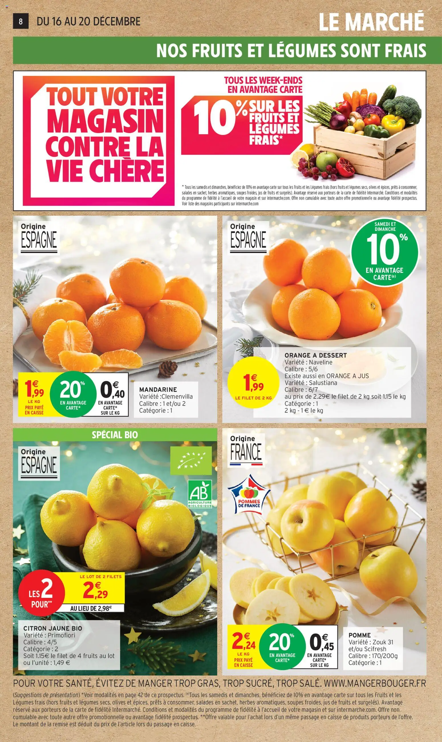 {H1} | Page: 8 | Produits: Orange a Jus, Olives, Pomme, Jus