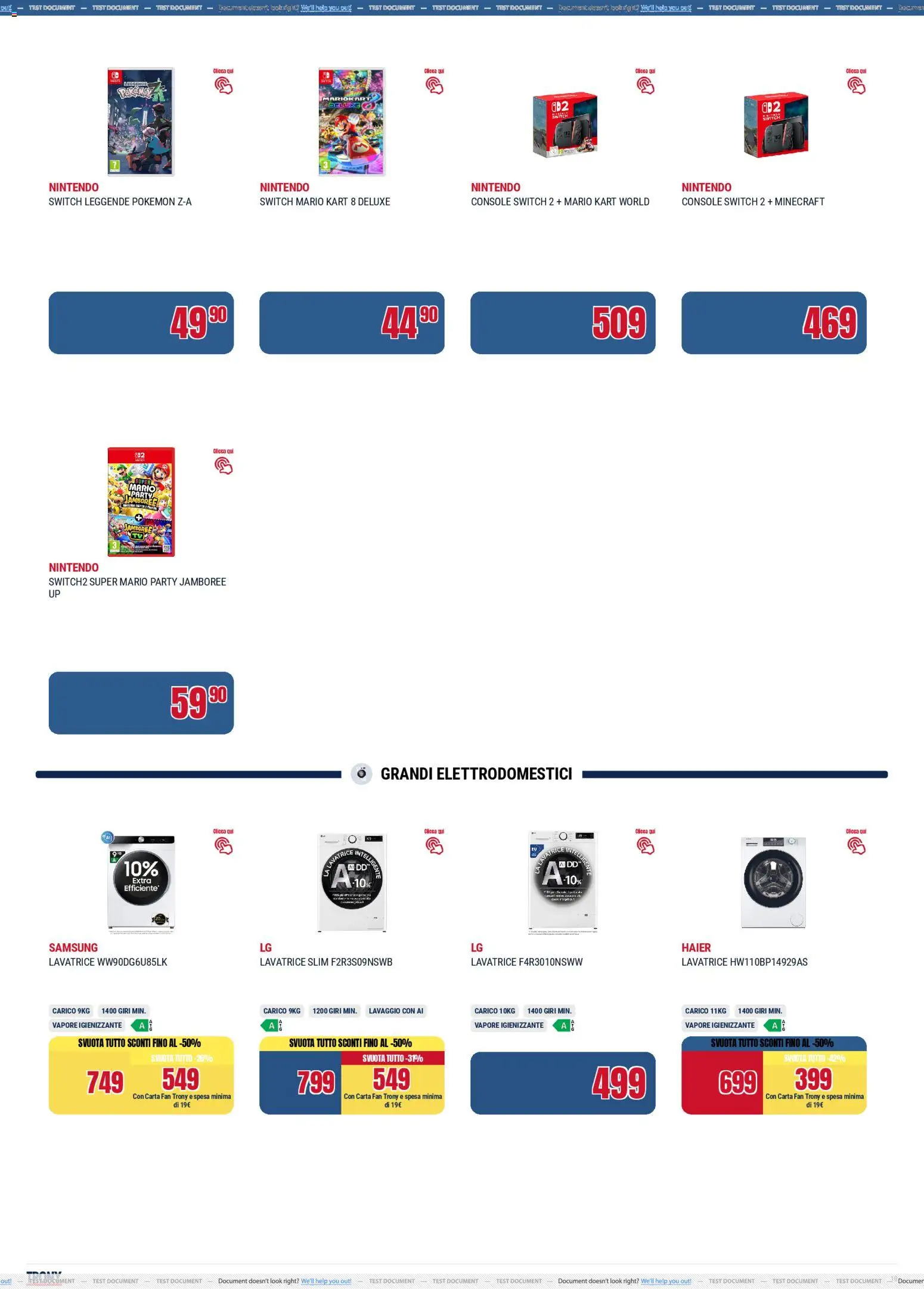 Volantino Trony del 15.01.2026 | Pagina: 10 | Prodotti: Lavatrice, Fan, Samsung