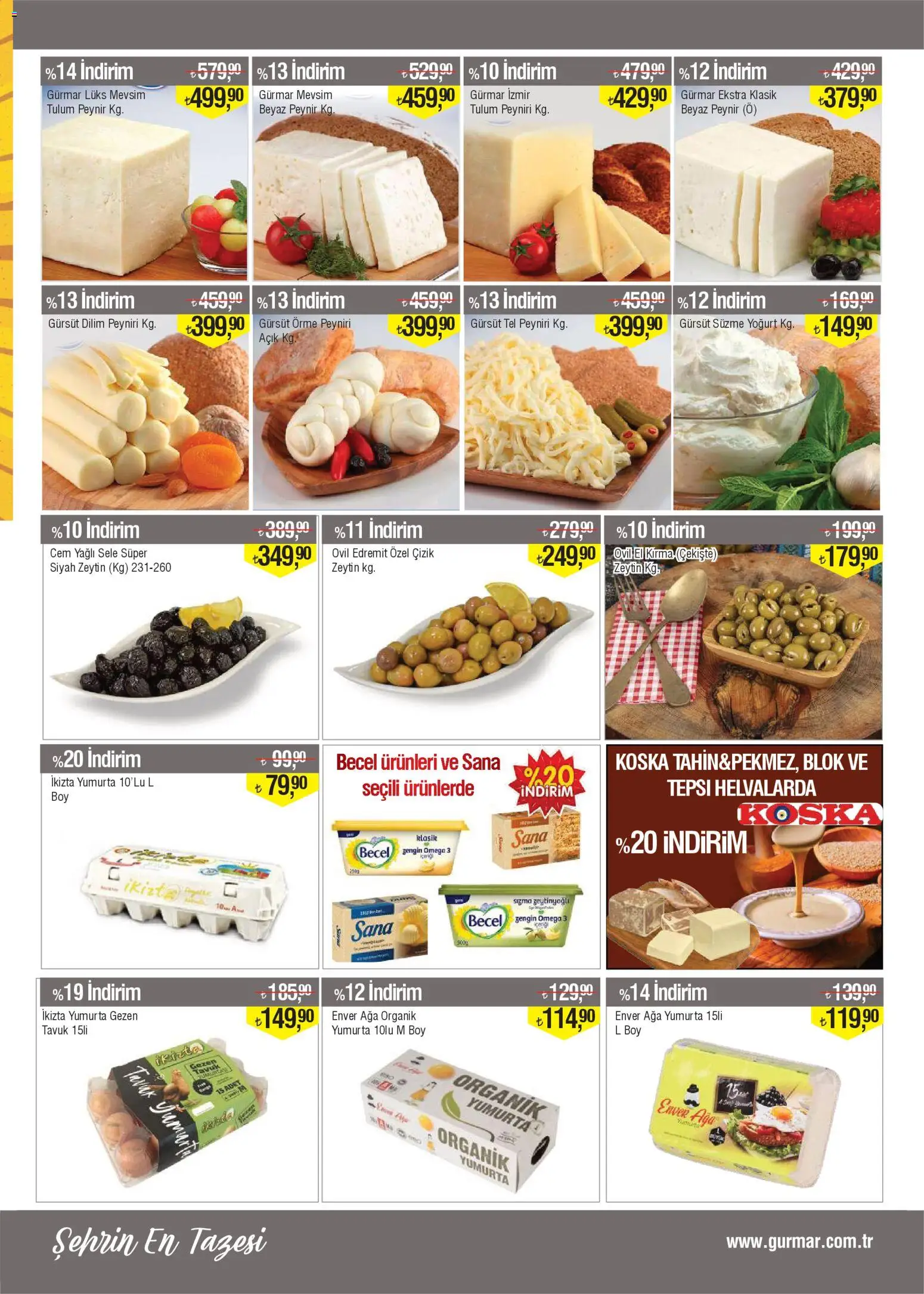 Gürmar Katalog - 15.11.2025 tarihinden itibaren geçerlidir | Sayfa: 3 | Ürünler: Yoğurt, Yumurta, Tulum, Tepsi