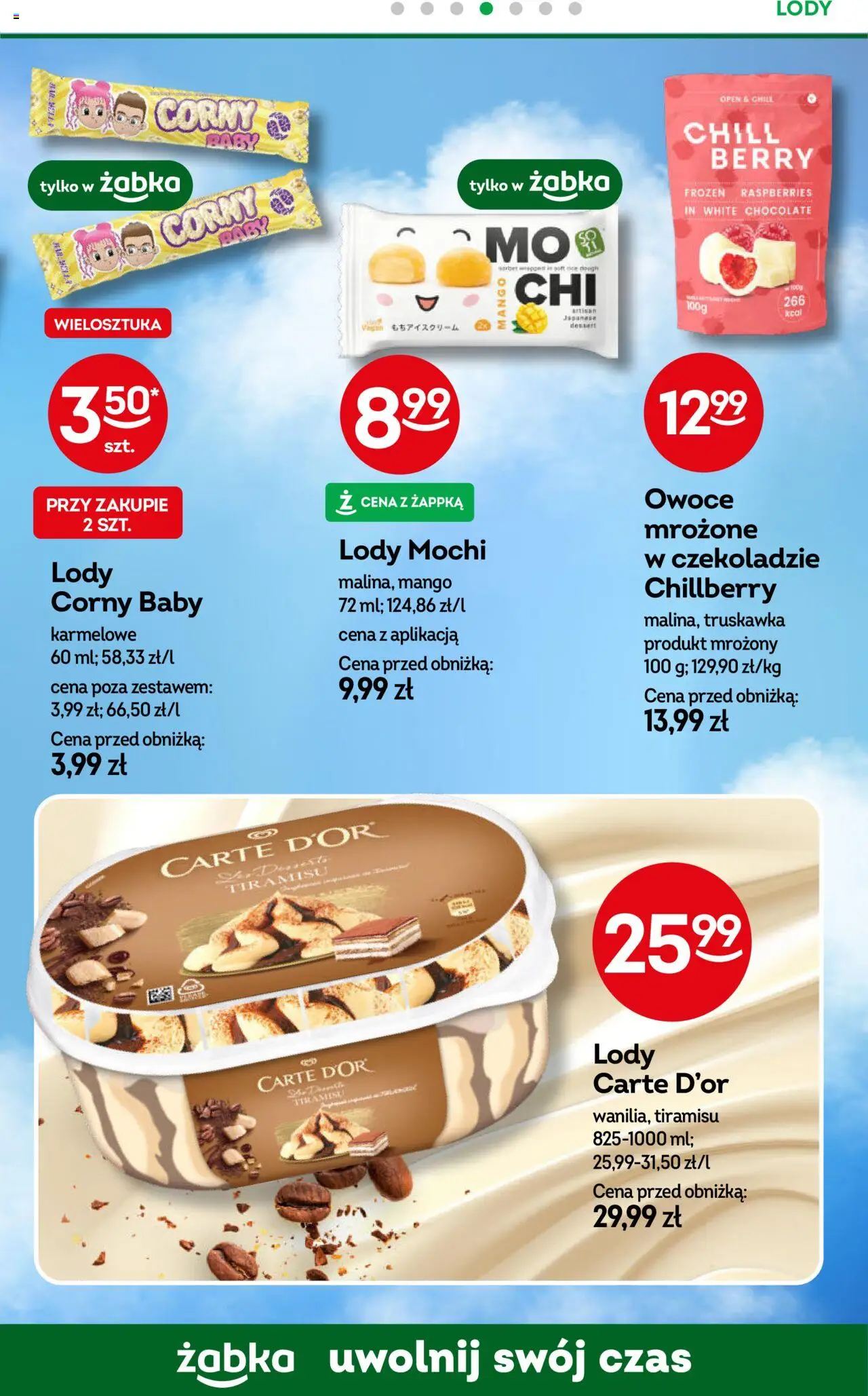 Żabka Gazetka od 24.09.2025 | Strona: 70 | Produkty: Sandwich, Lody koral, Lody