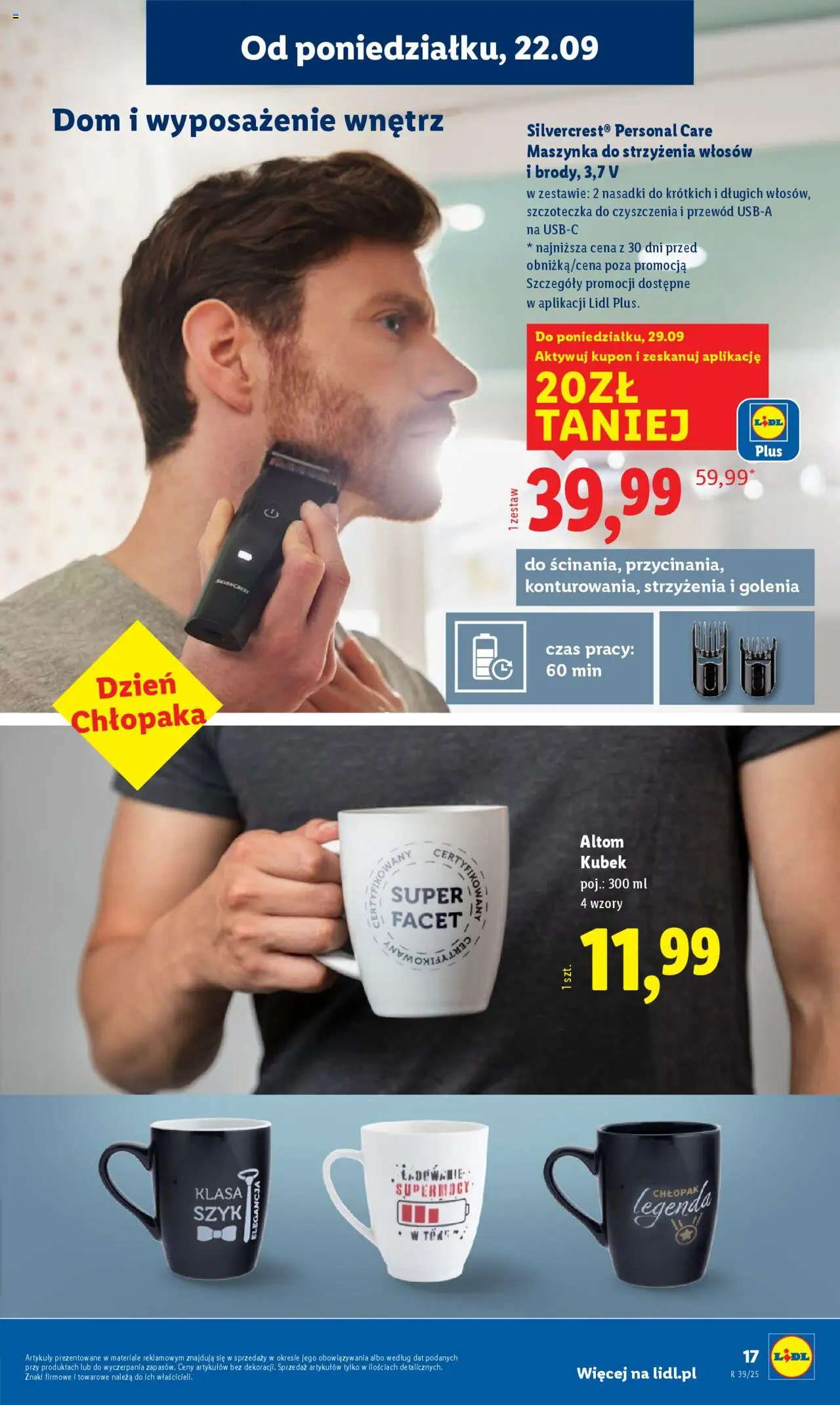 Lidl Katalog od 22.09.2025 | Strona: 19 | Produkty: Maszynka do strzyżenia