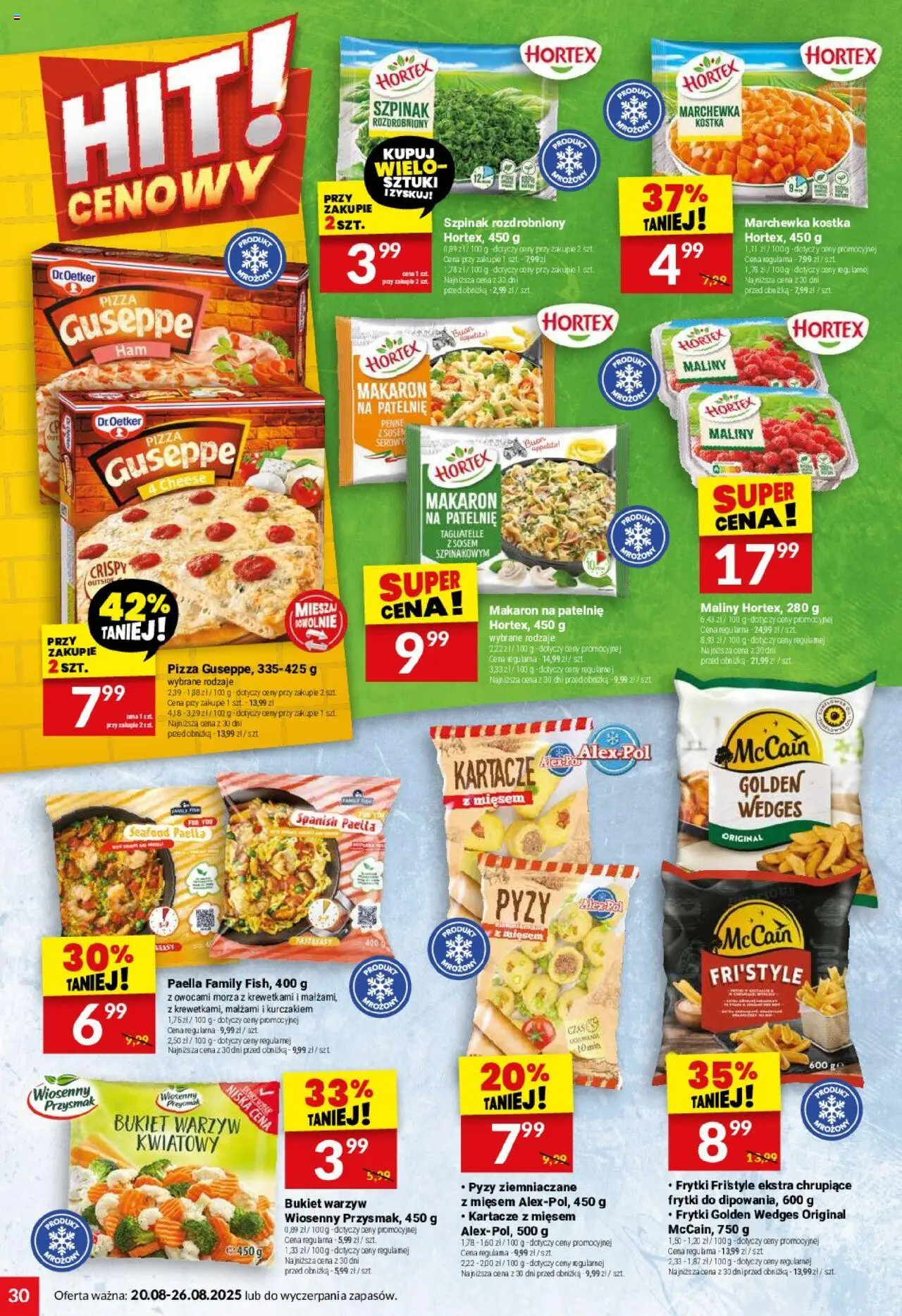 Twój Market Gazetka od 20.08.2025 | Strona: 30 | Produkty: Penne, Szpinak, Pizza, Marchewka