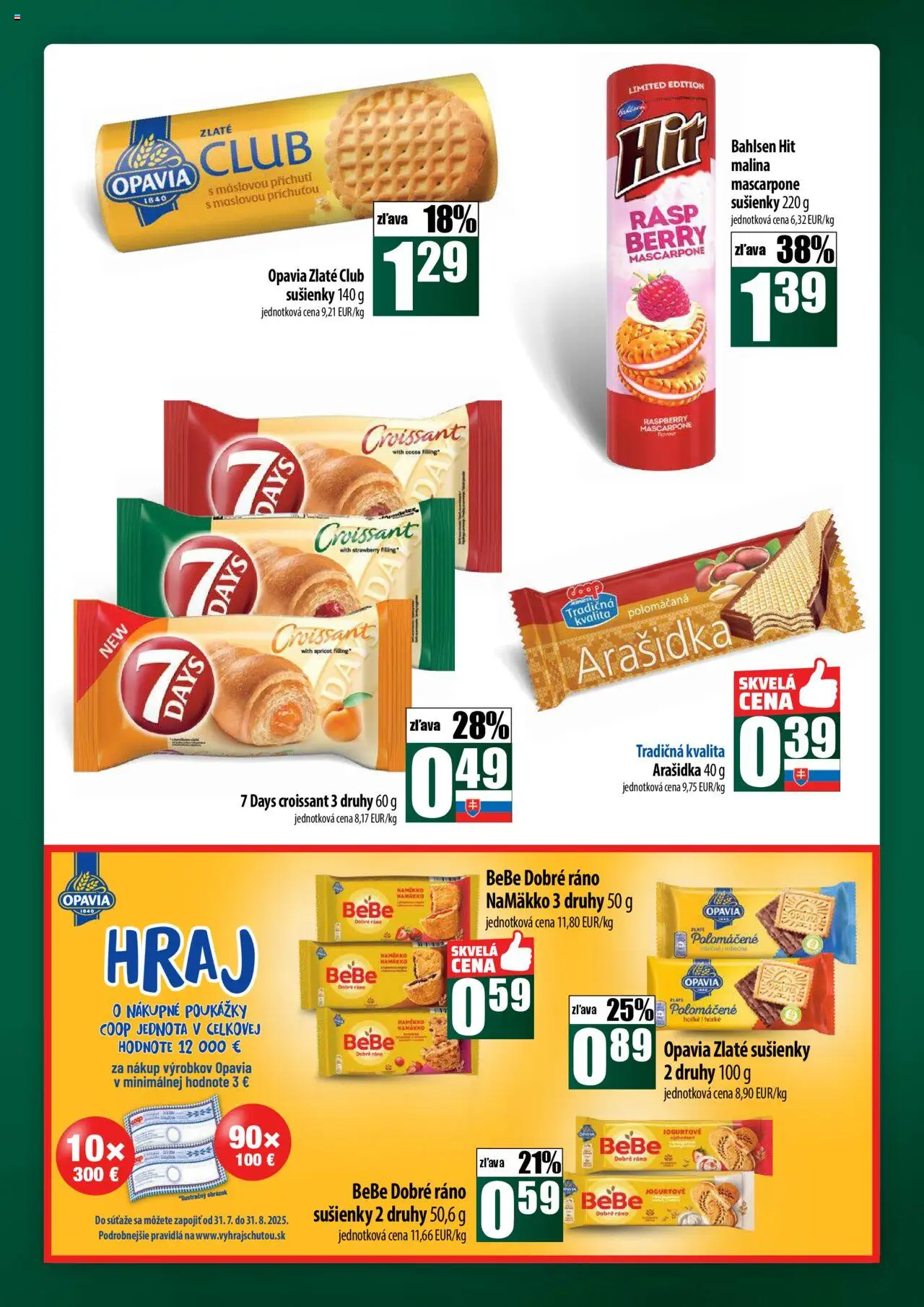 COOP Jednota široká ponuka │ platný od 31.07.2025 | Strana: 35 | Produkty: BeBe Dobré ráno, Croissant, Mascarpone