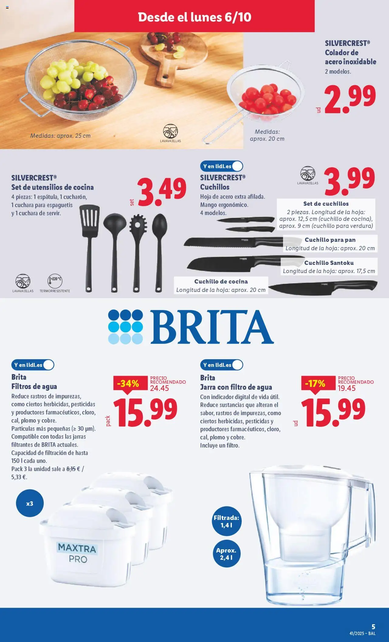 Lidl catálogo de bazar MAD │ válido desde el 06.10.2025 | Página: 7 | Productos: Pan, Cocina, Lavavajillas, Ρούτερ