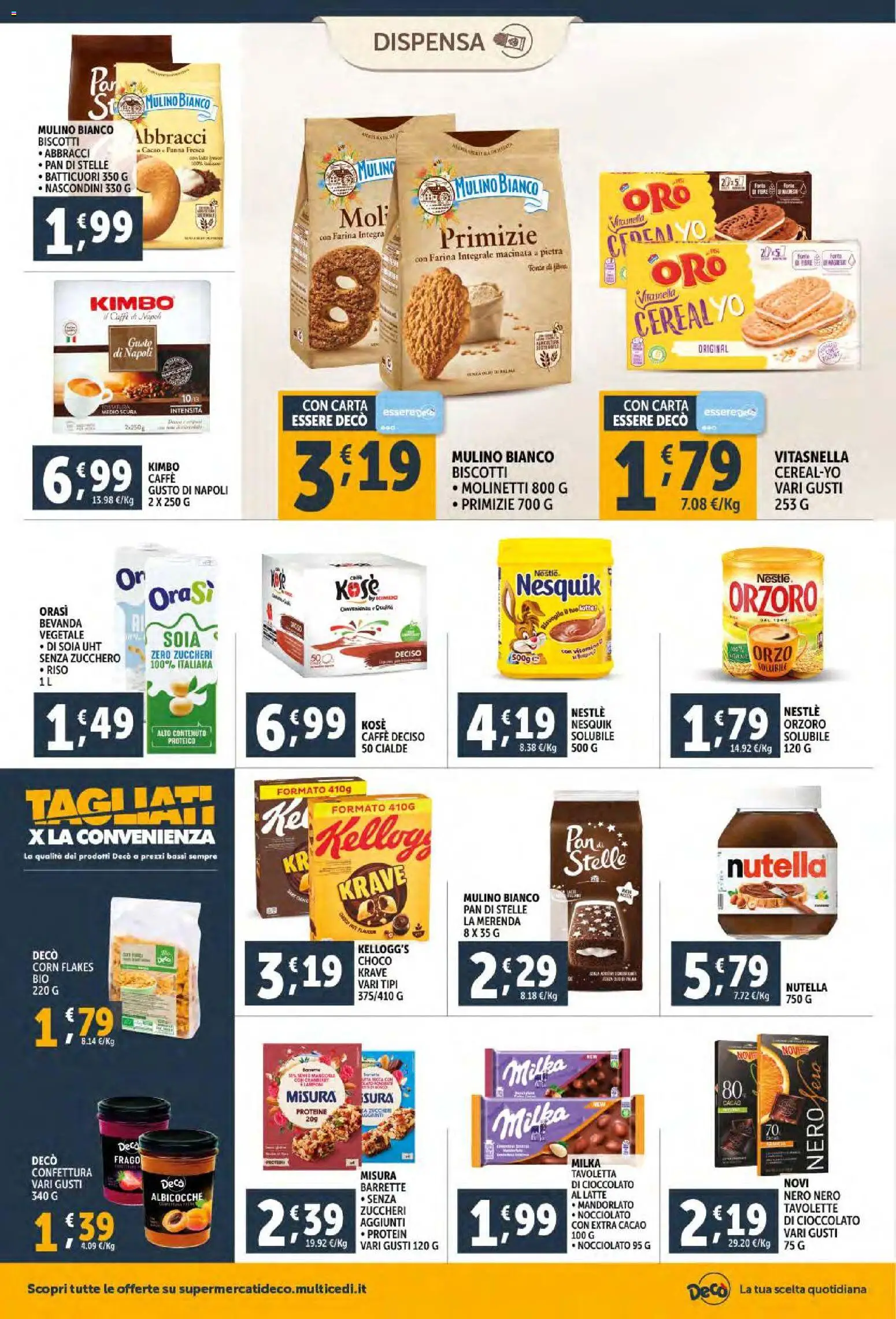 Volantino Decò del 20.01.2026 | Pagina: 12 | Prodotti: Caffè, Cioccolato, Farina, Nutella