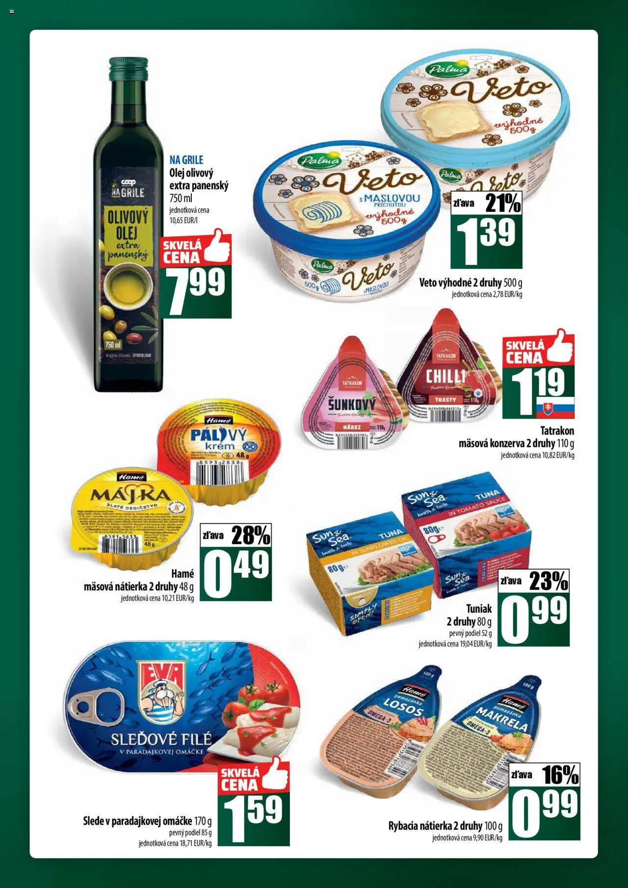 Nové COOP Jednota akcie – leták je platný od 16.10.2025 | Strana: 29 | Produkty: Olej, Tuniak, Losos, Krém