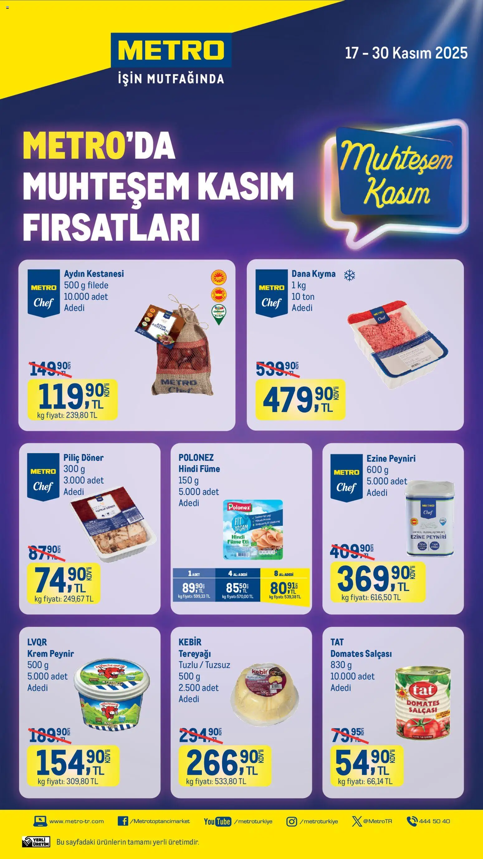 Metro Black Friday - 17.11.2025 tarihinden itibaren geçerlidir | Sayfa: 1 | Ürünler: Krem, Domates, Kıyma, Piliç