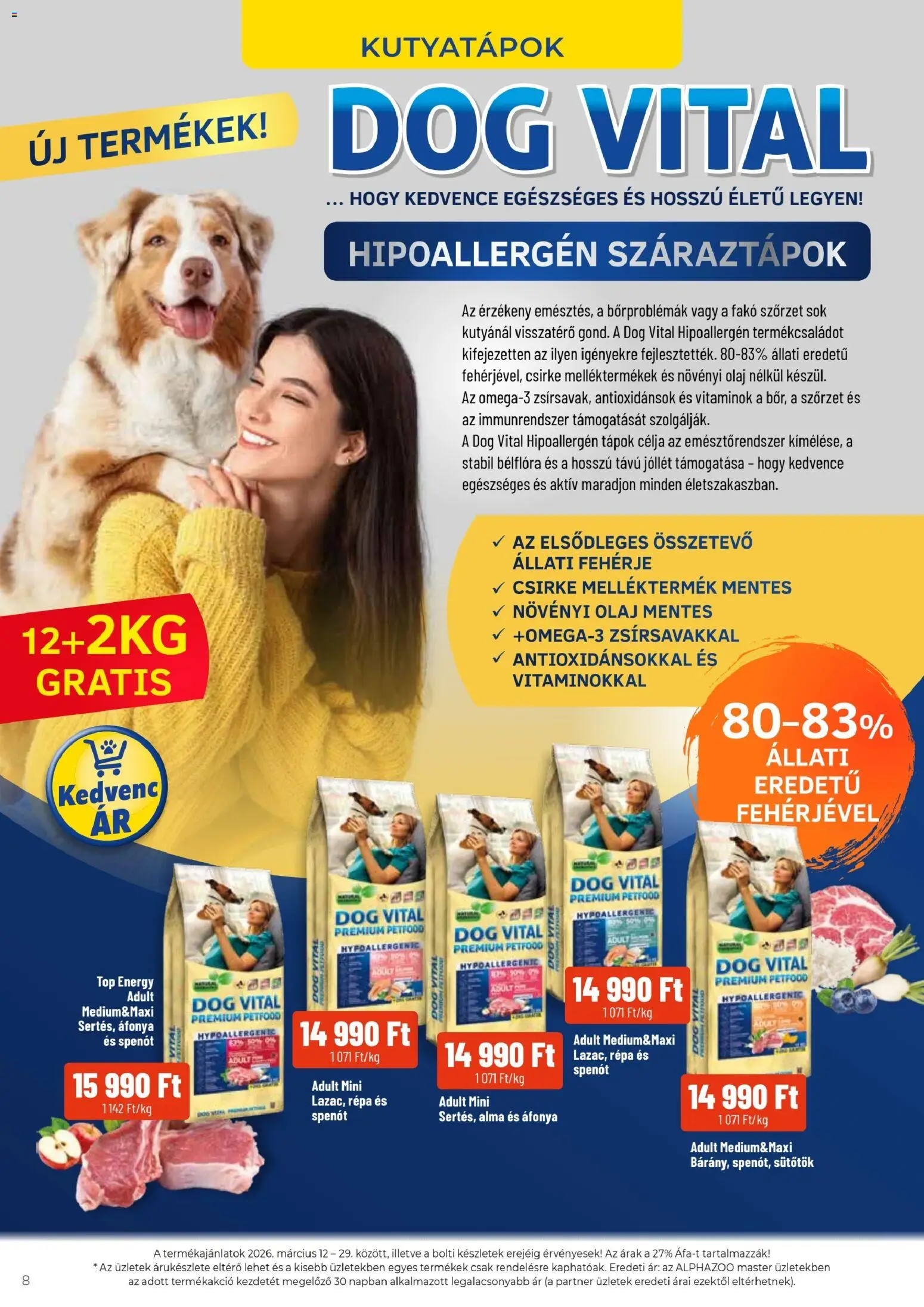 AlphaZoo akciós ujság - amely érvényes a következő dátumtól: 12.03.2026 | Oldal: 8 | Termékek: Sütőtök, Áfonya, Alma, Répa