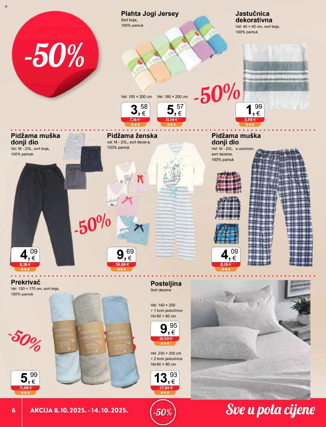KTC katalog | vrijedi od 08.10.2025 | Stranica: 6 | Proizvodi: Jastučnica, Plahta, Posteljina, Pidžama