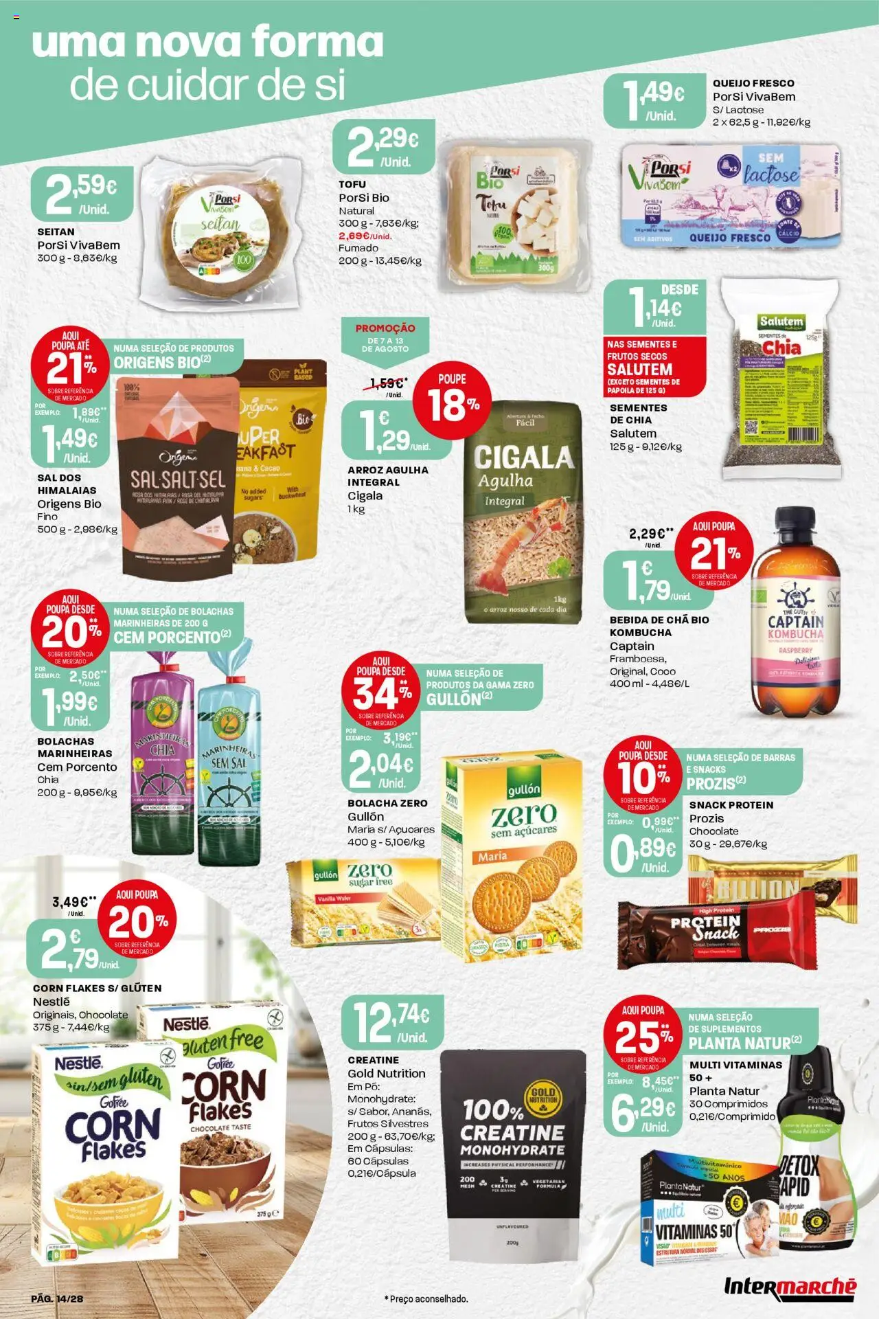 Intermarché folheto │ válido de 07.08.2025 | Página: 14 | Produtos: Pó, Queijo, Nestlé, Arroz