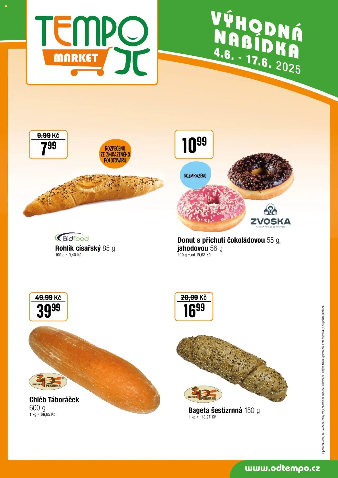 Tempo leták od 04.06.2025 | Strana: 13 | Produkty: Donut, Chléb, Pekárna, Bageta